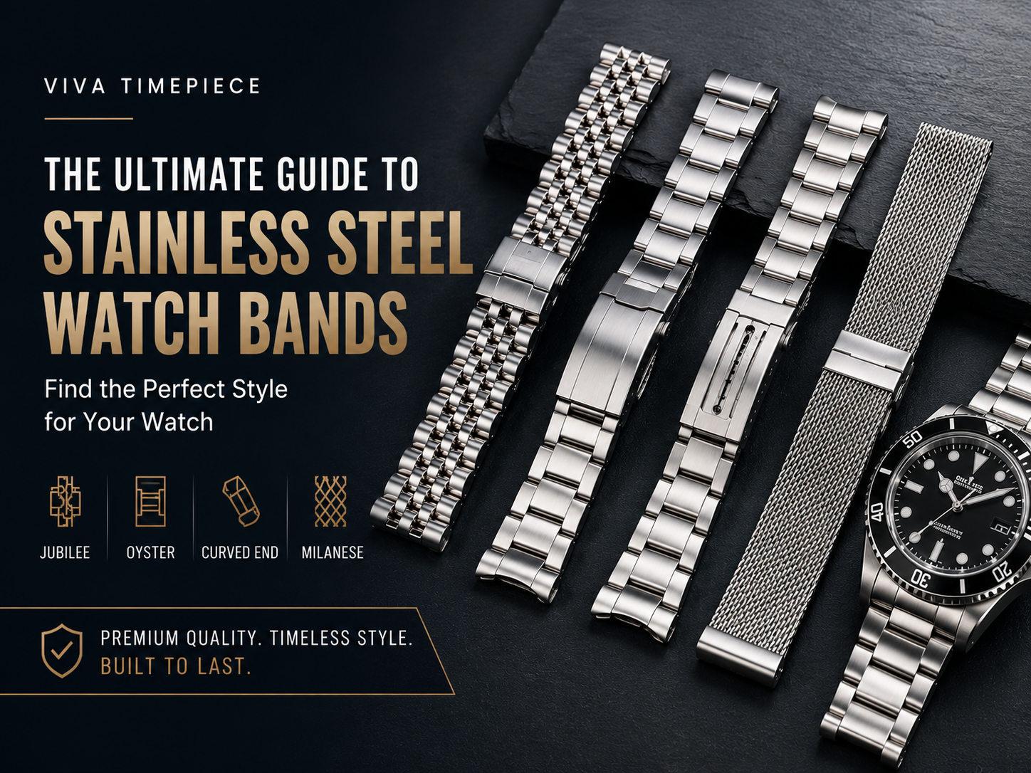 Ultimate Guide to Stainless Steel Watch Bands | Jubilee, Oyster & Milanese - Viva Timepiece