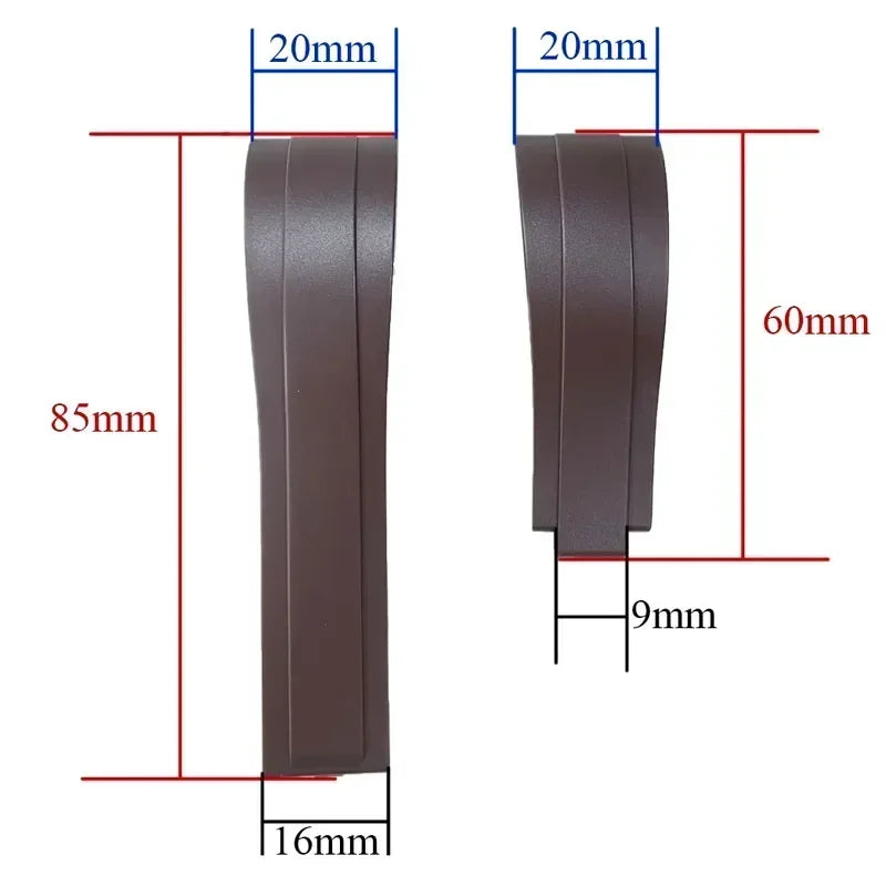 Straight-End Rubber Watch Strap 20mm – Folding Clasp Silicone Band