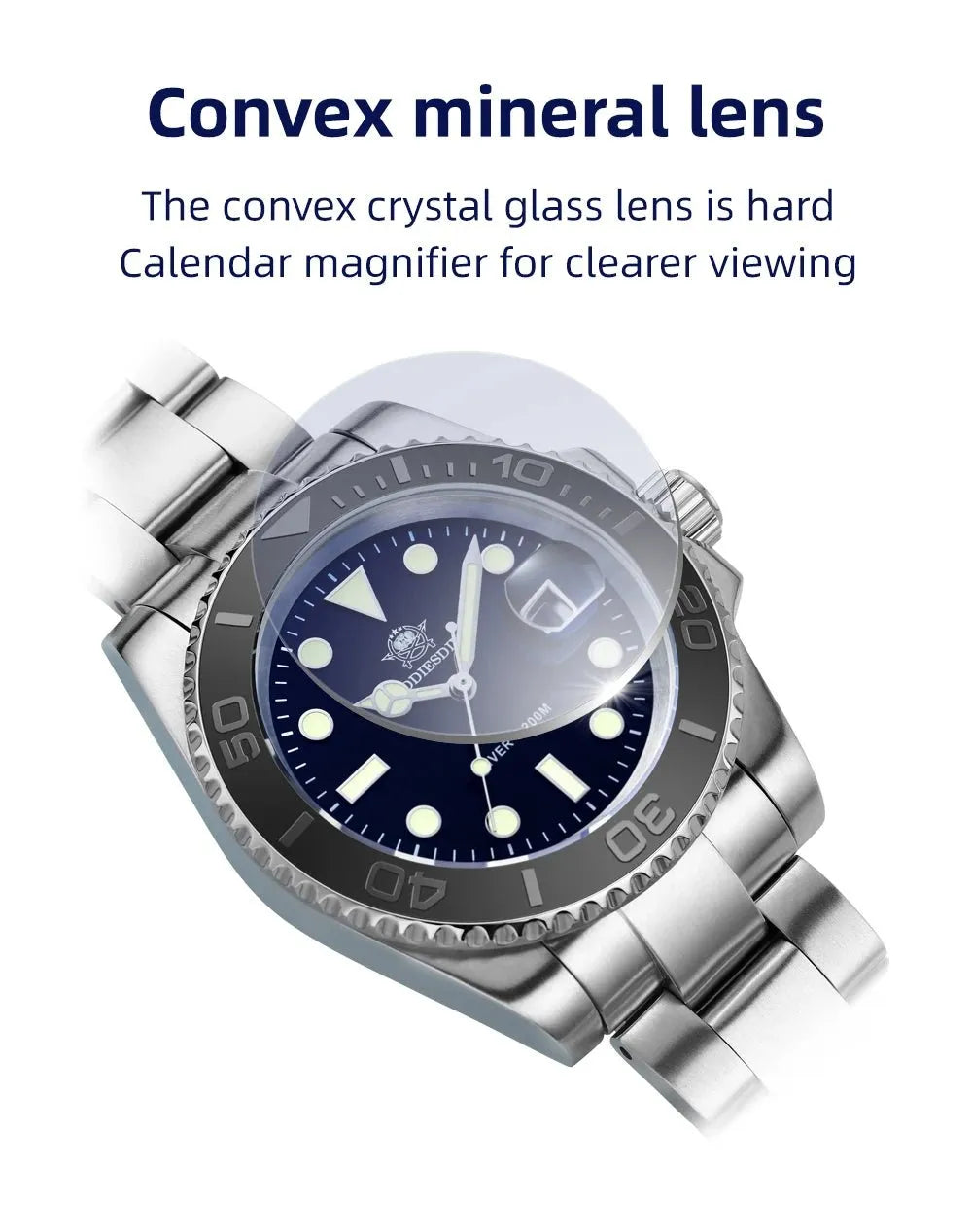 ADDIESDIVE 41mm Yacht-Style Quartz Homage Diver Watch – BGW9 Lume-ADDIESDIVE-Viva Timepiece