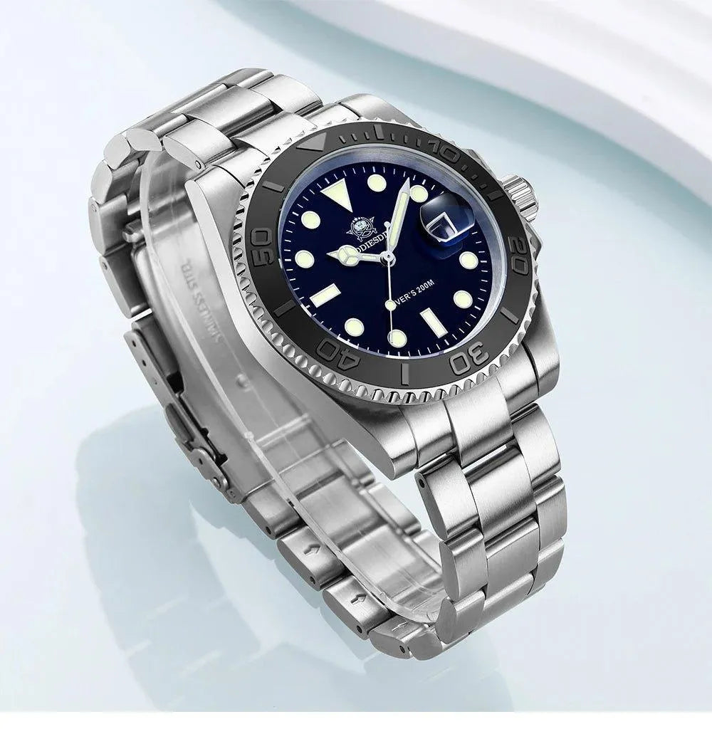 ADDIESDIVE 41mm Yacht-Style Quartz Homage Diver Watch – BGW9 Lume-ADDIESDIVE-Viva Timepiece
