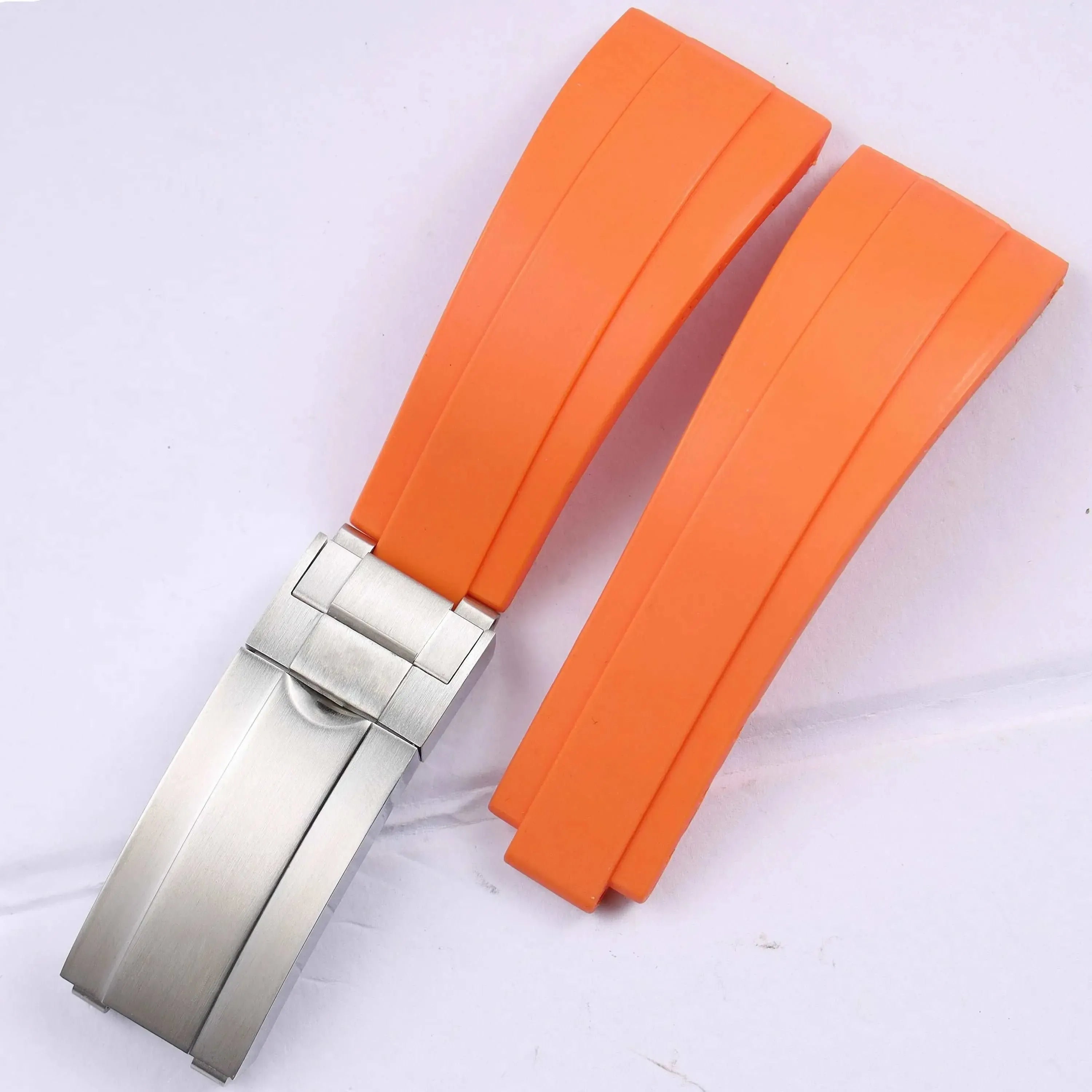 18–19mm Straight-End Rubber Strap with Glidelock Clasp – Dive Style Sport Watch Band-VivaStraps-Viva Timepiece