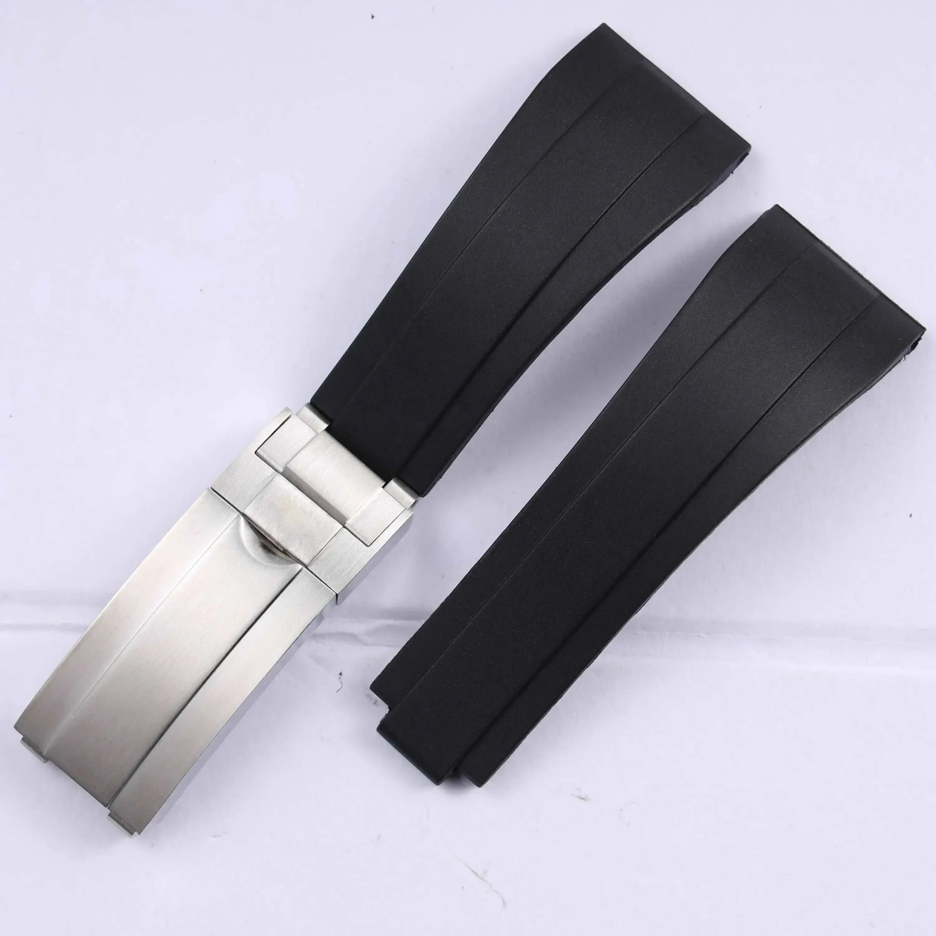 18–19mm Straight-End Rubber Strap with Glidelock Clasp – Dive Style Sport Watch Band-VivaStraps-Viva Timepiece