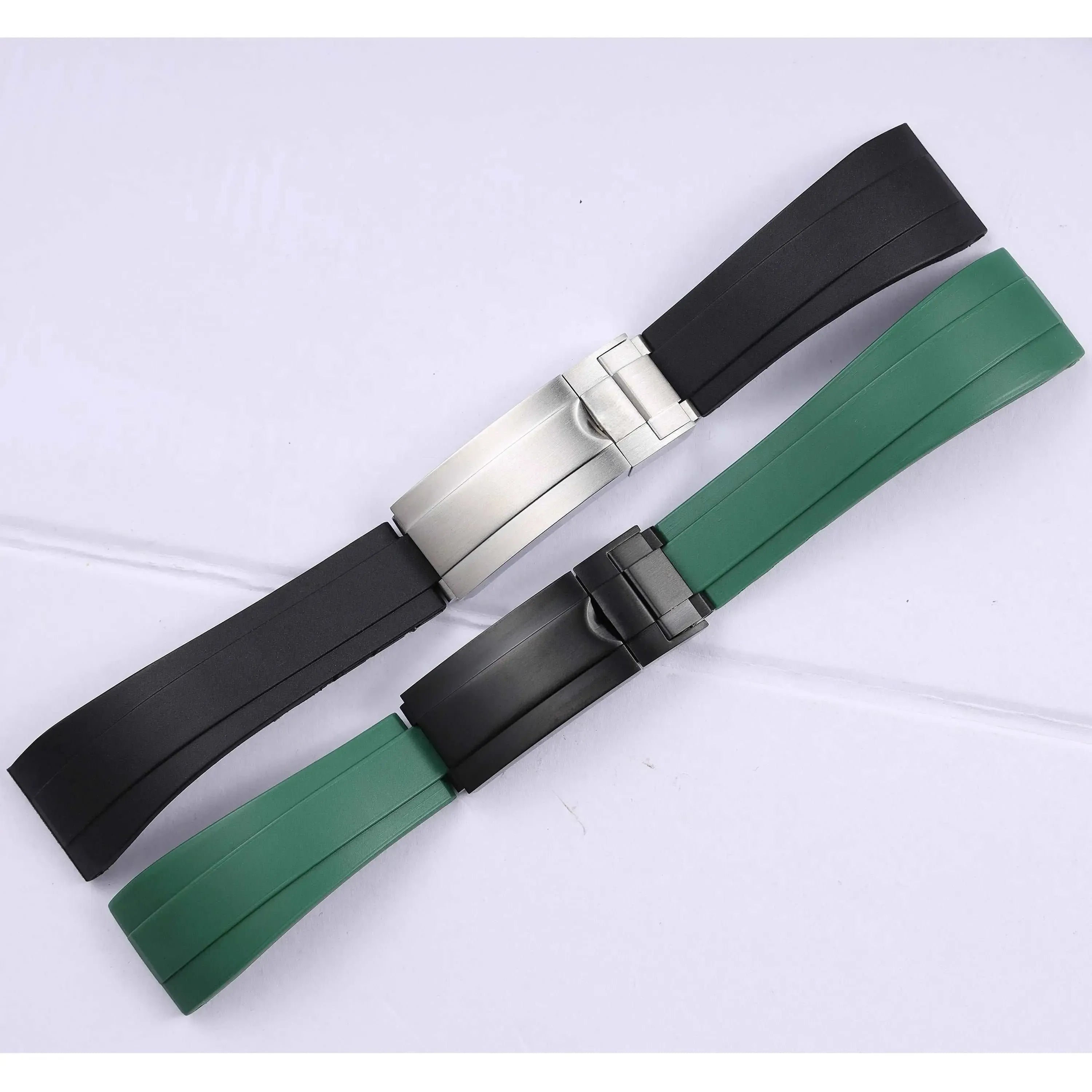 Rubber Watch Strap 18mm 19mm Glidelock Clasp – Compatible with Submariner