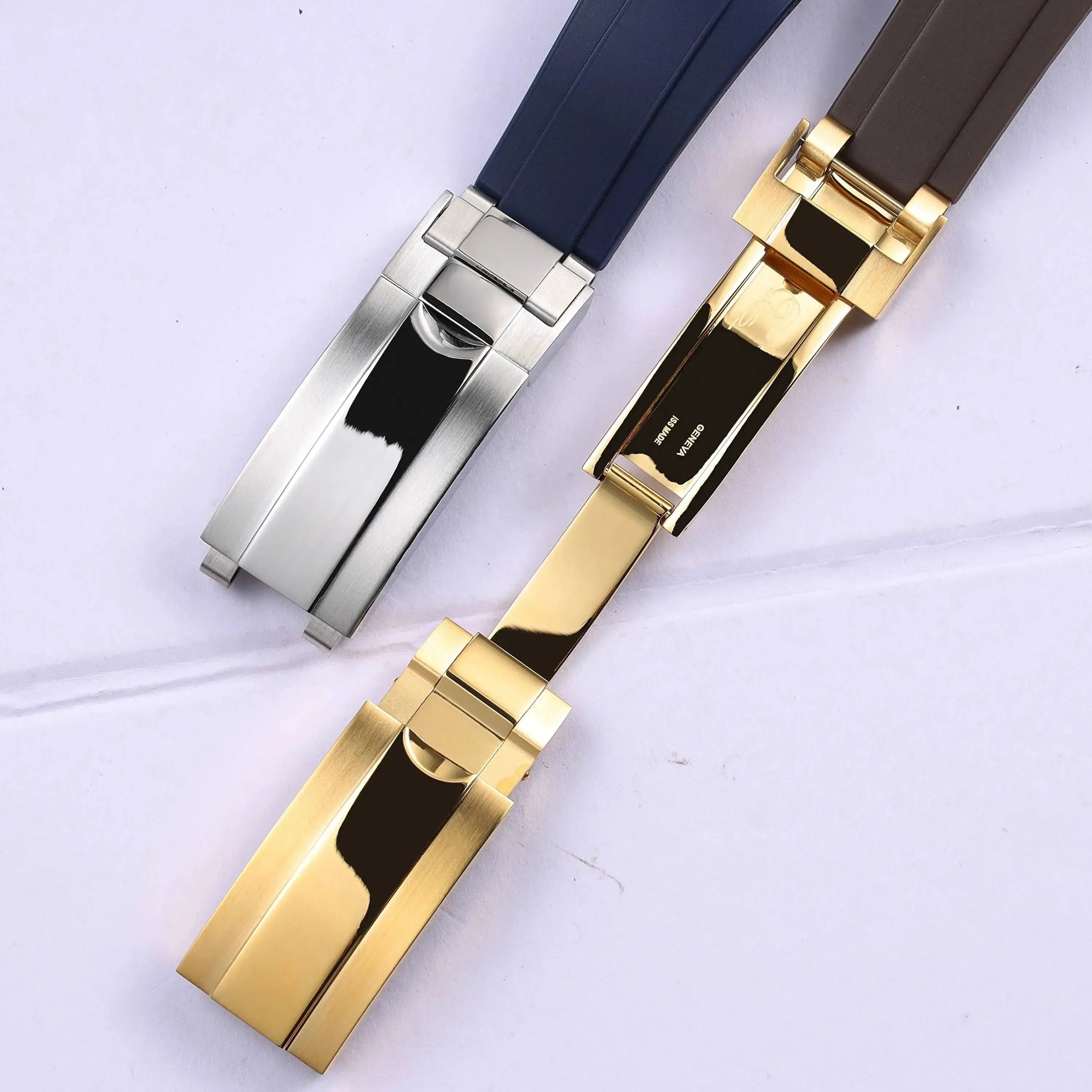 Rubber Watch Strap 18mm 19mm Glidelock Clasp – Compatible with Submariner