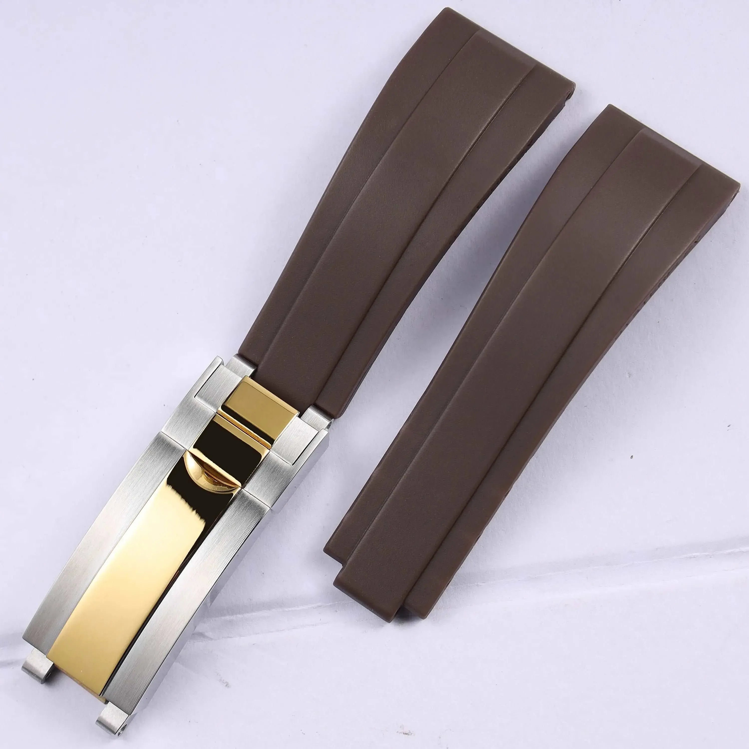 Rubber Watch Strap 18mm 19mm Glidelock Clasp – Compatible with Submariner