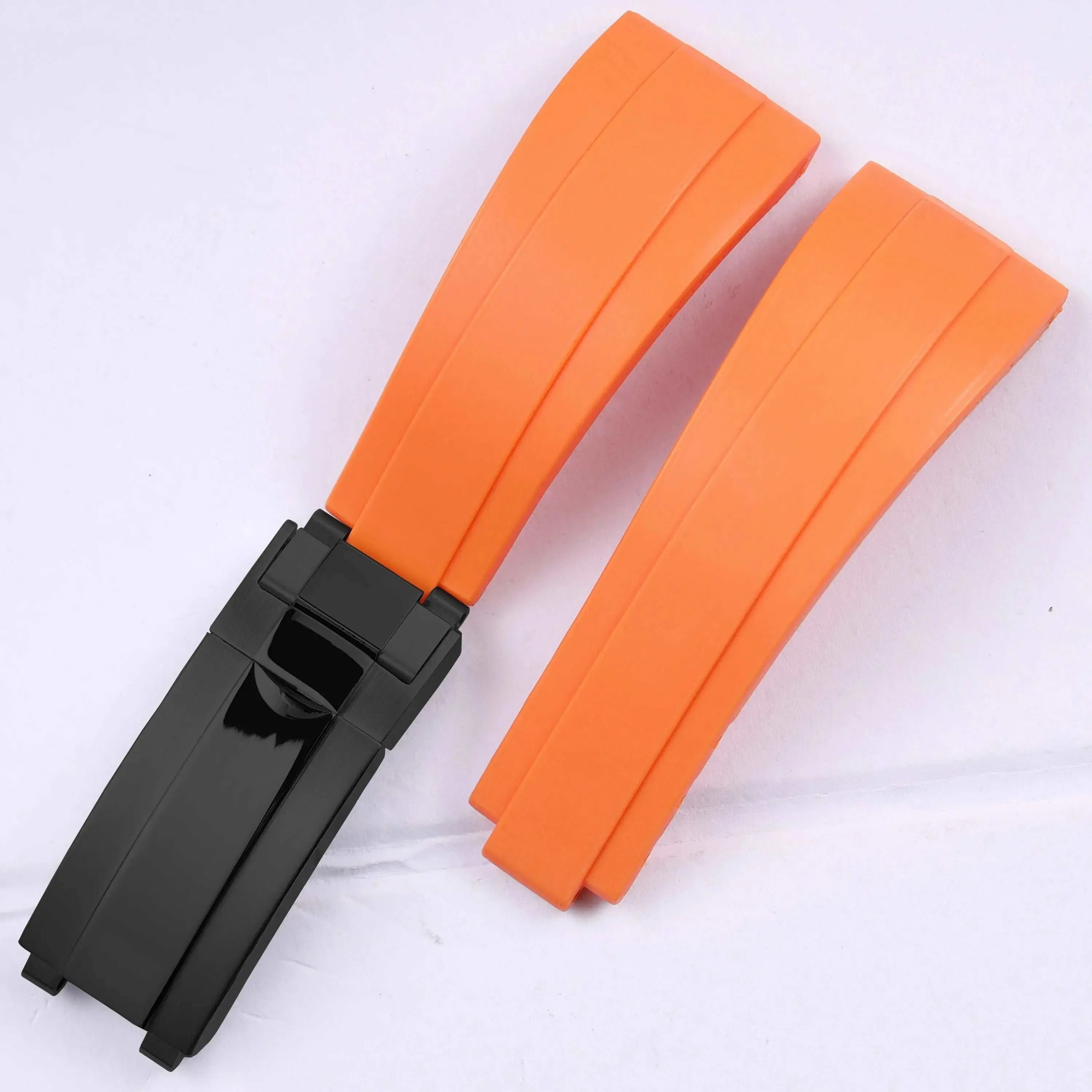 Rubber Watch Strap 18mm 19mm Glidelock Clasp – Compatible with Submariner
