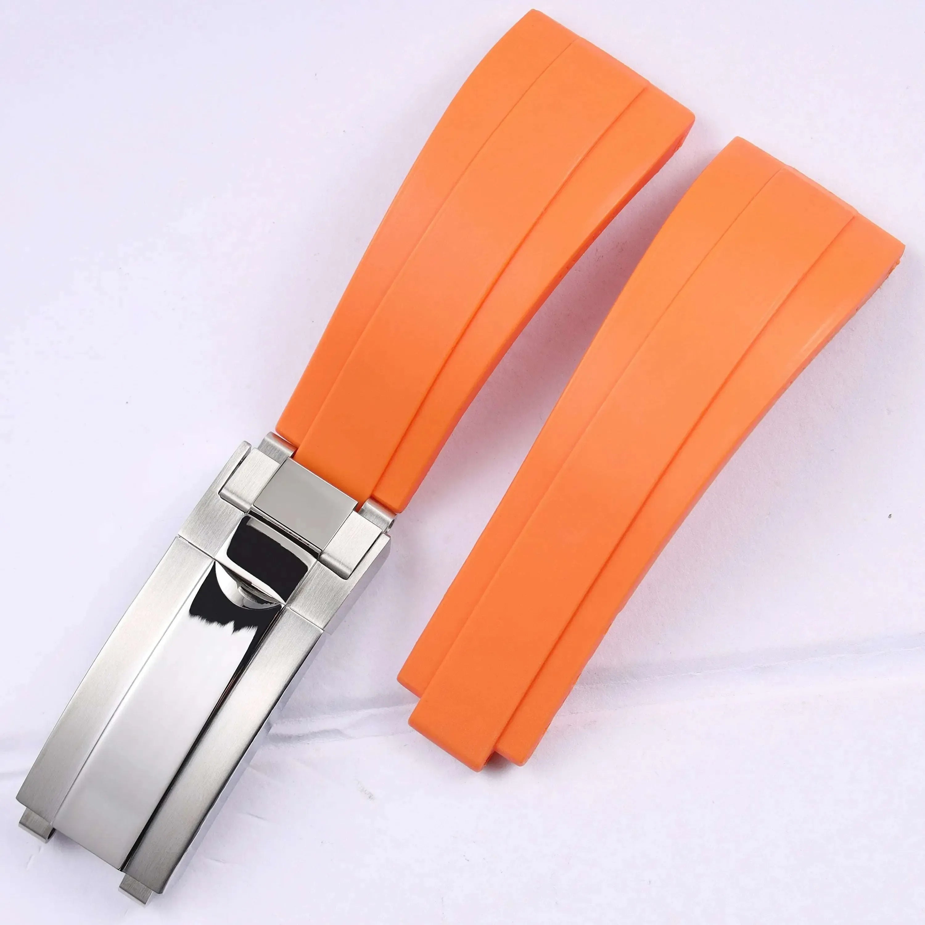 Rubber Watch Strap 18mm 19mm Glidelock Clasp – Compatible with Submariner