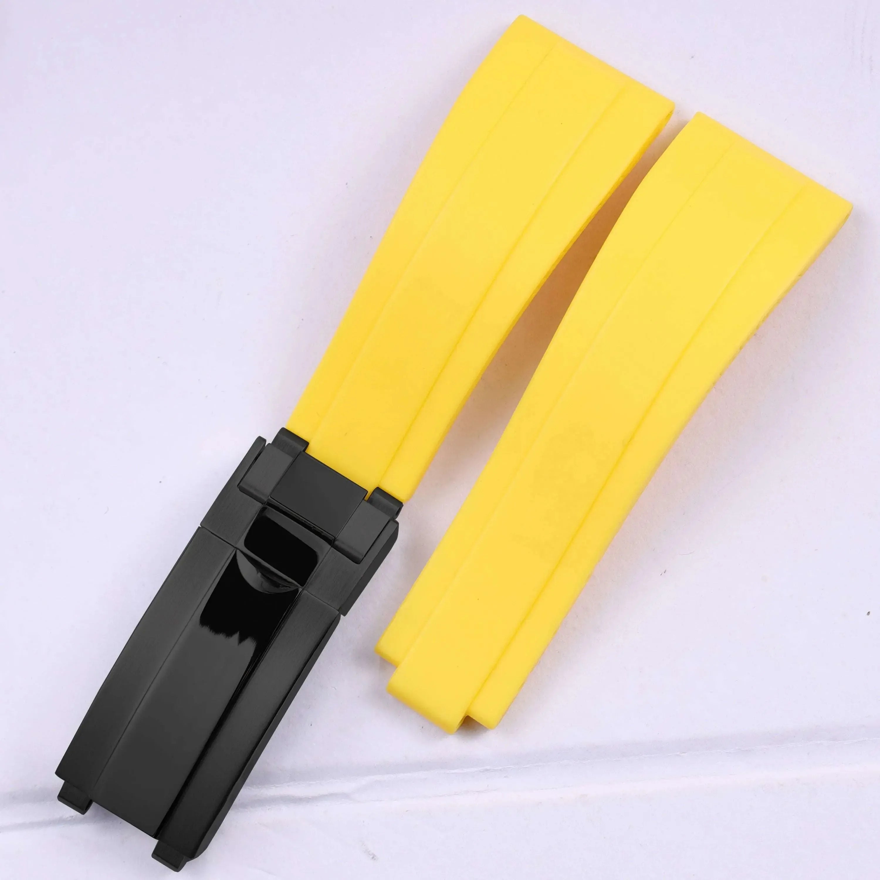 Rubber Watch Strap 18mm 19mm Glidelock Clasp – Compatible with Submariner