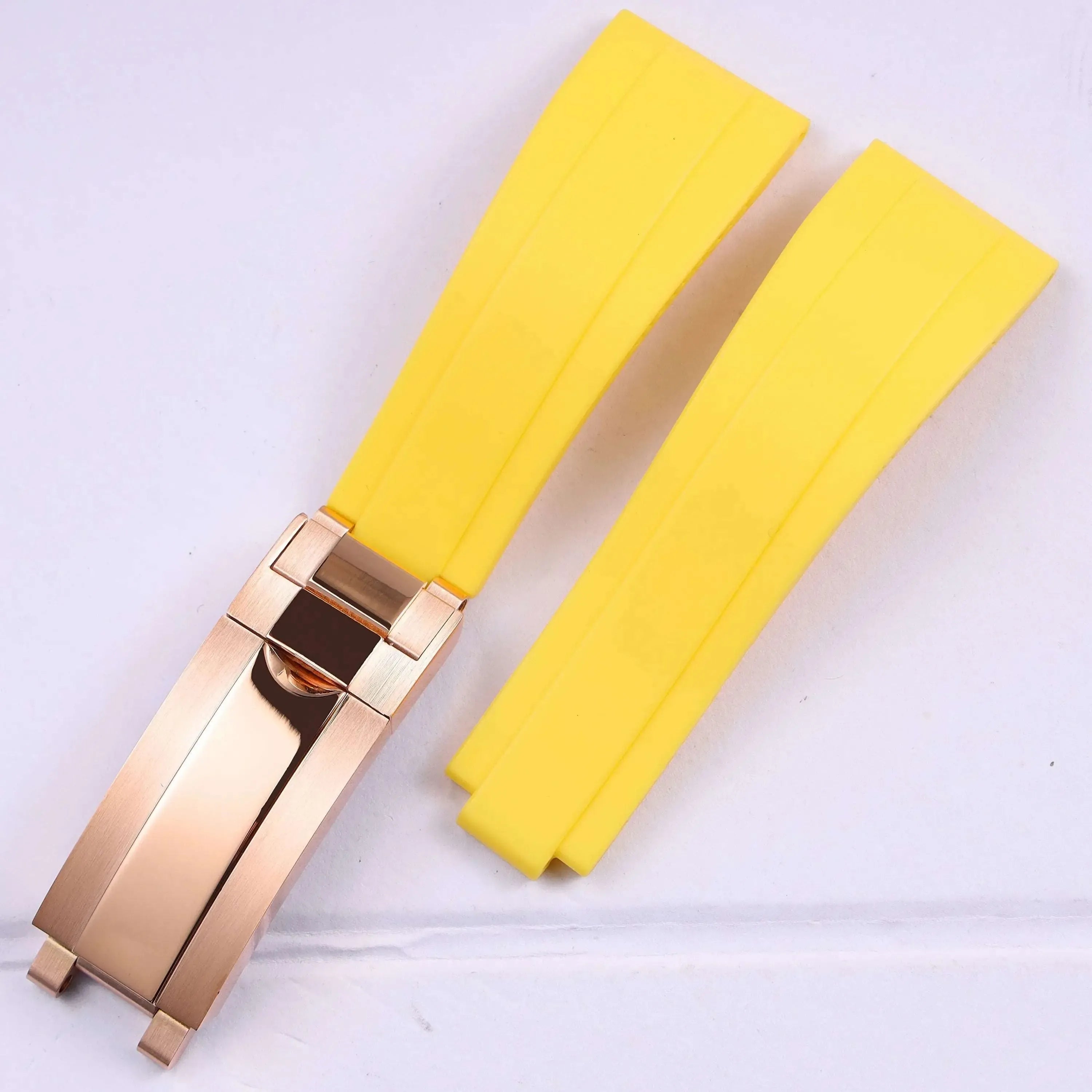 Rubber Watch Strap 18mm 19mm Glidelock Clasp – Compatible with Submariner
