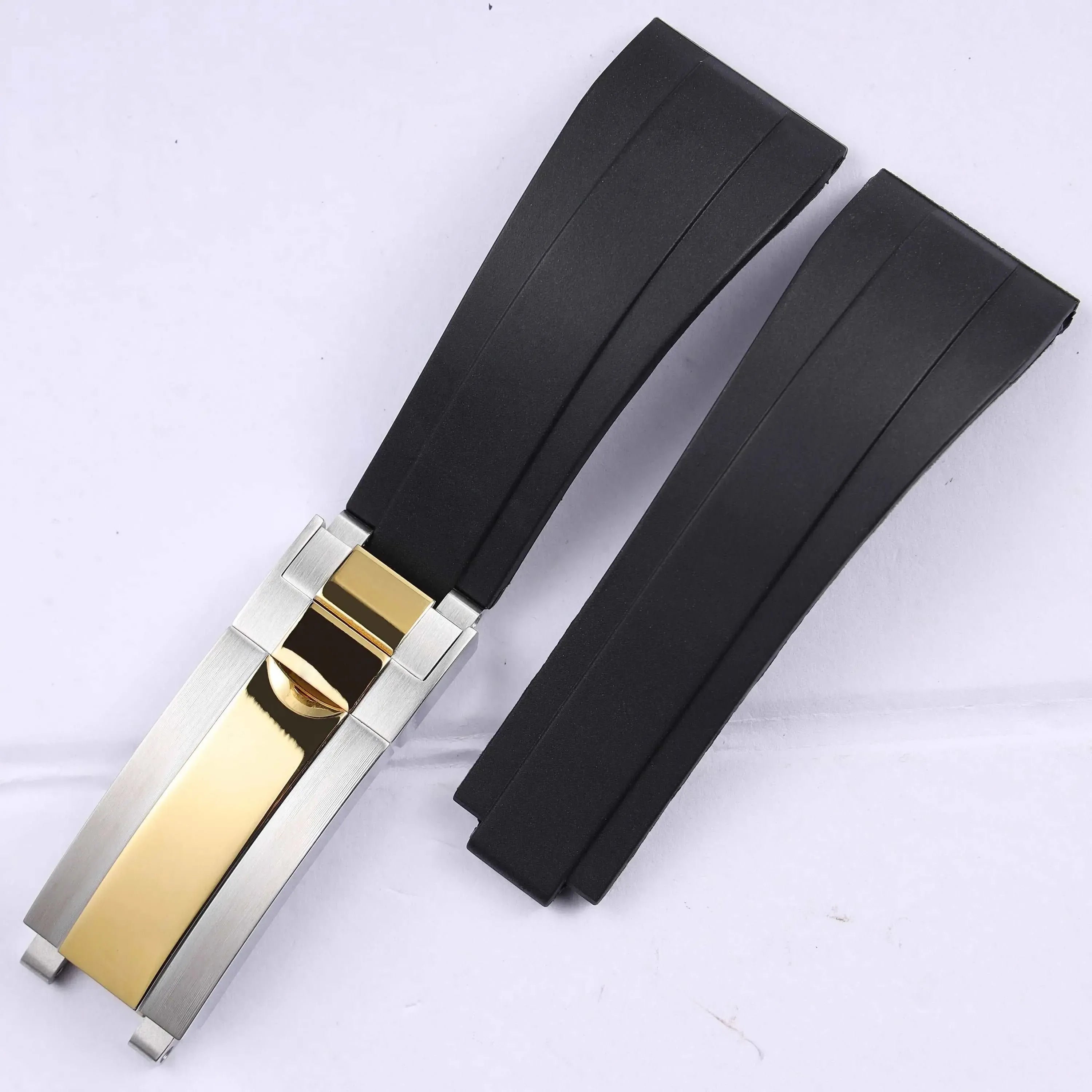 Rubber Watch Strap 18mm 19mm Glidelock Clasp – Compatible with Submariner