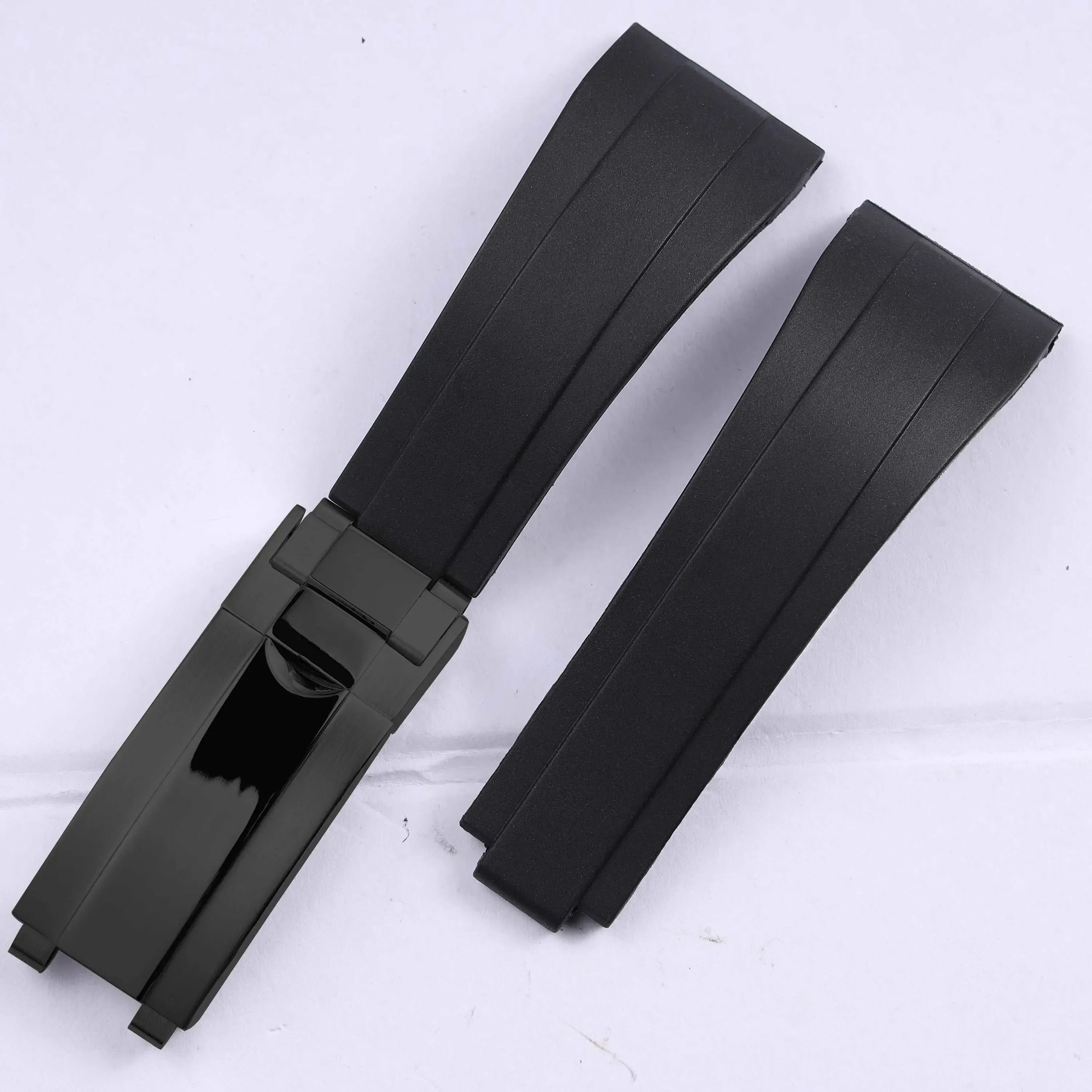 Rubber Watch Strap 18mm 19mm Glidelock Clasp – Compatible with Submariner