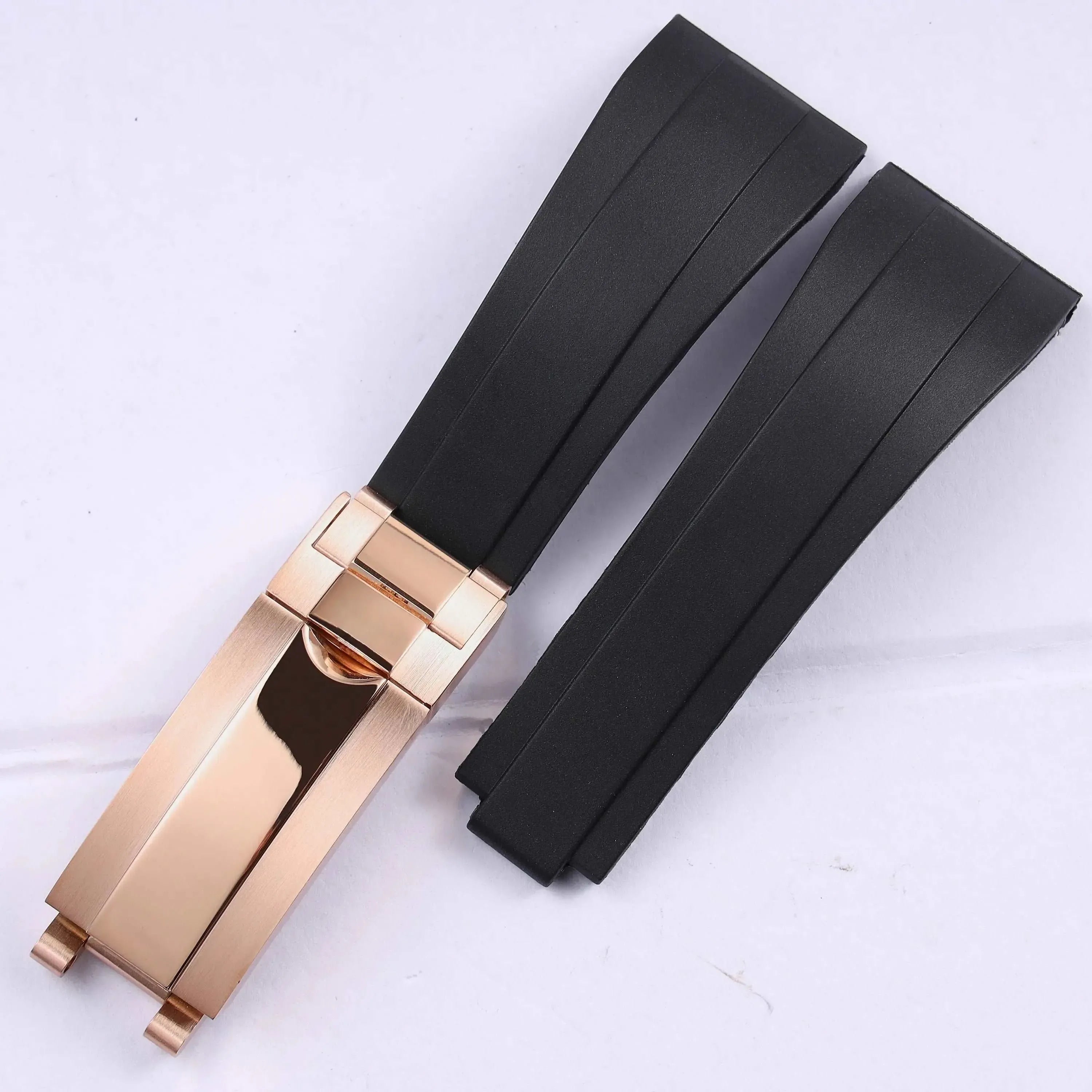 Rubber Watch Strap 18mm 19mm Glidelock Clasp – Compatible with Submariner