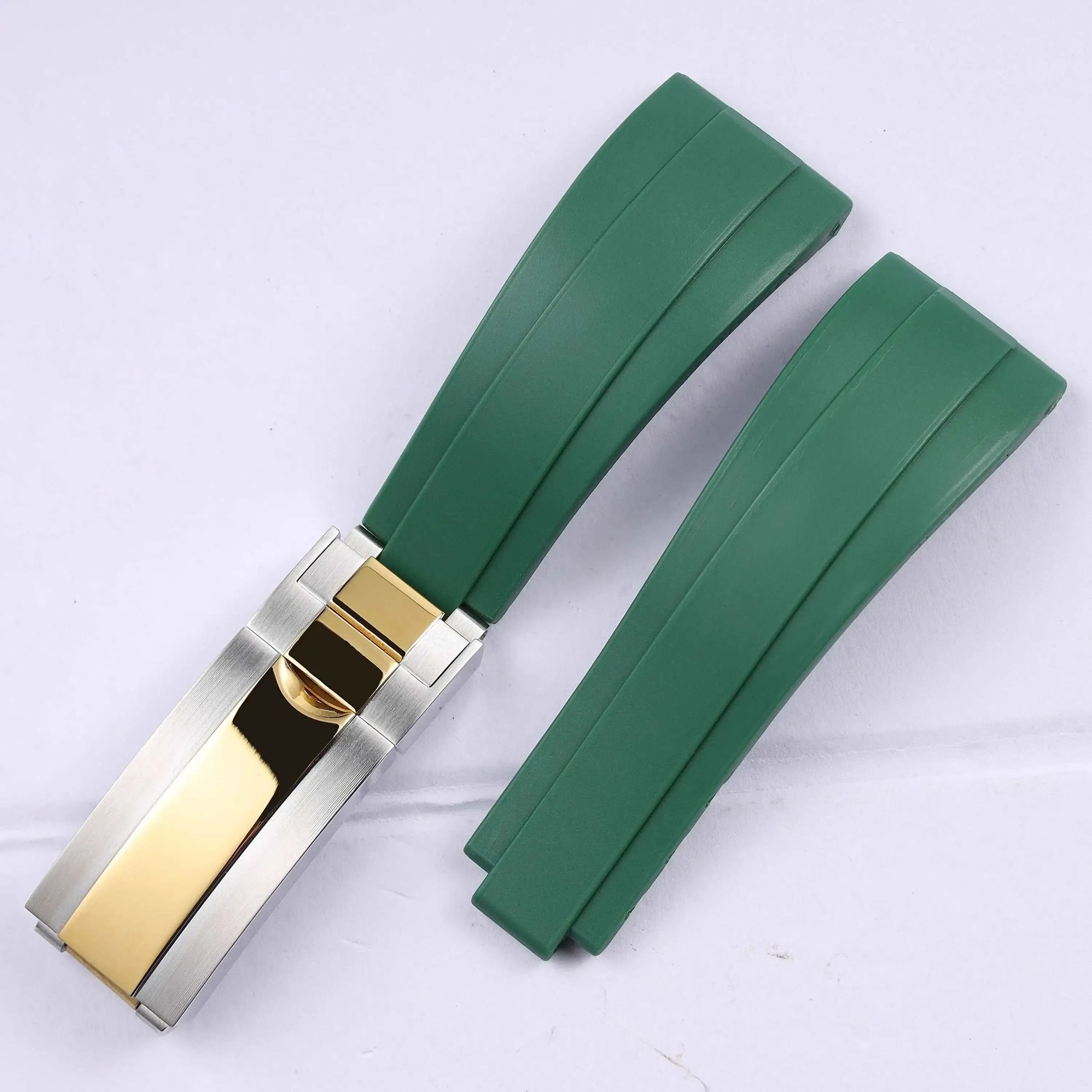 Rubber Watch Strap 18mm 19mm Glidelock Clasp – Compatible with Submariner