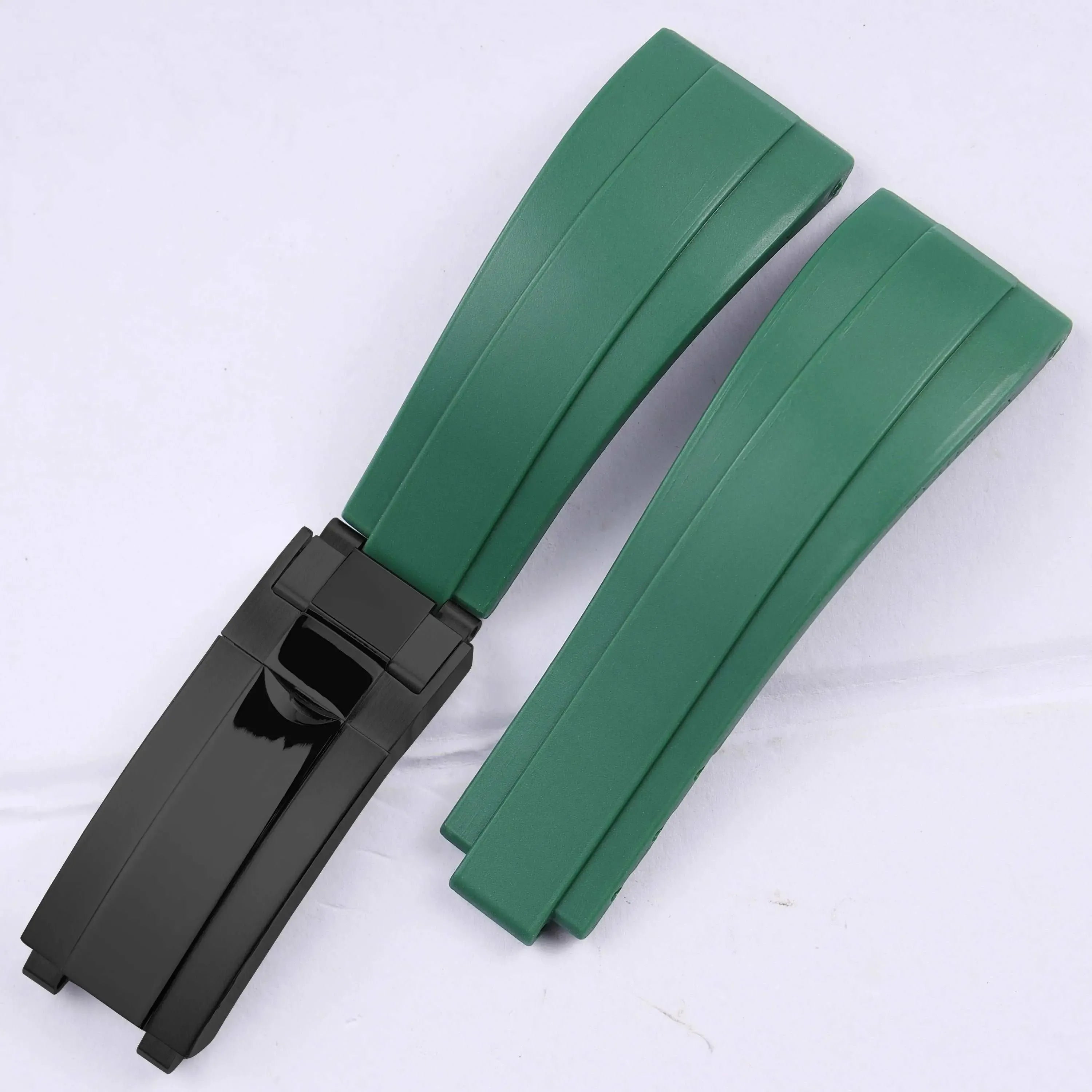 Rubber Watch Strap 18mm 19mm Glidelock Clasp – Compatible with Submariner