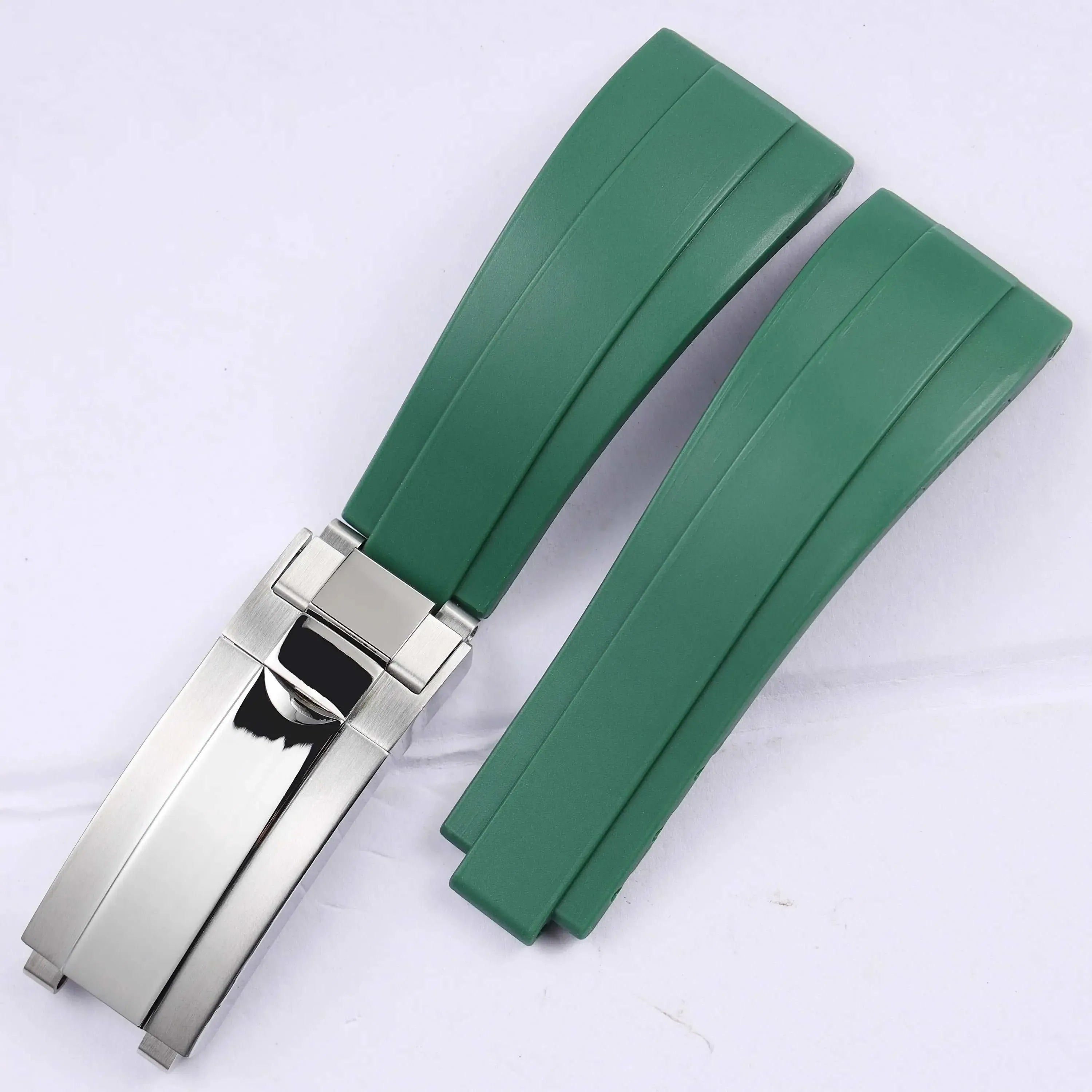 Rubber Watch Strap 18mm 19mm Glidelock Clasp – Compatible with Submariner