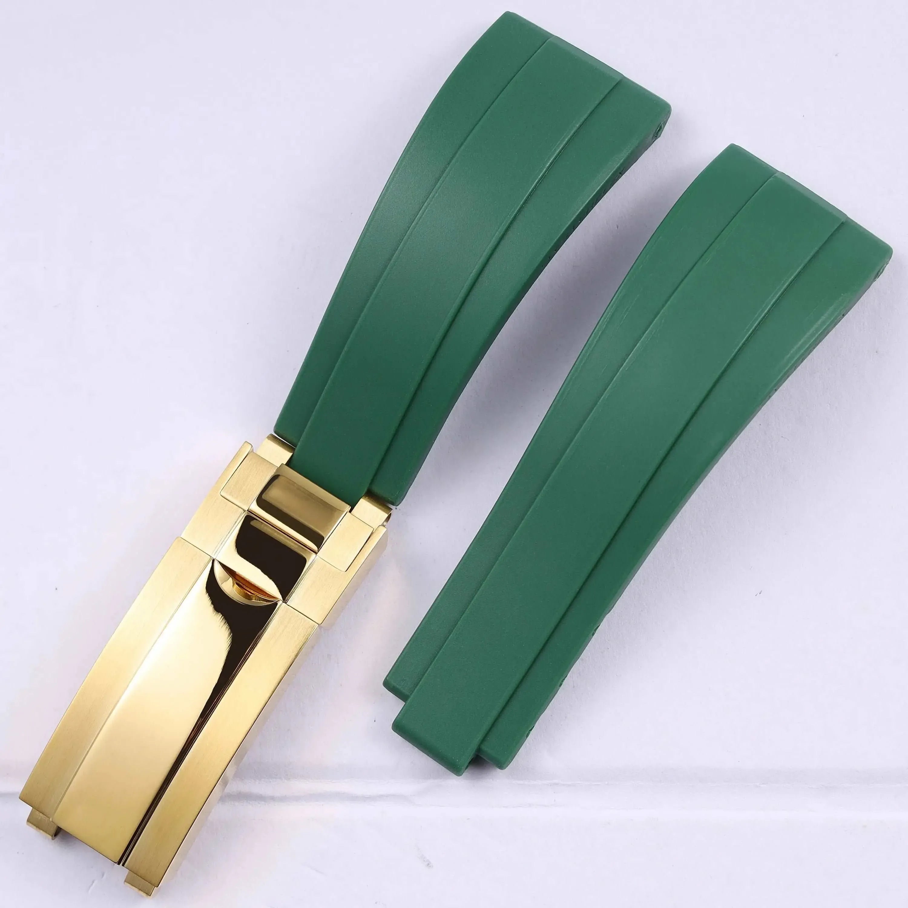 Rubber Watch Strap 18mm 19mm Glidelock Clasp – Compatible with Submariner