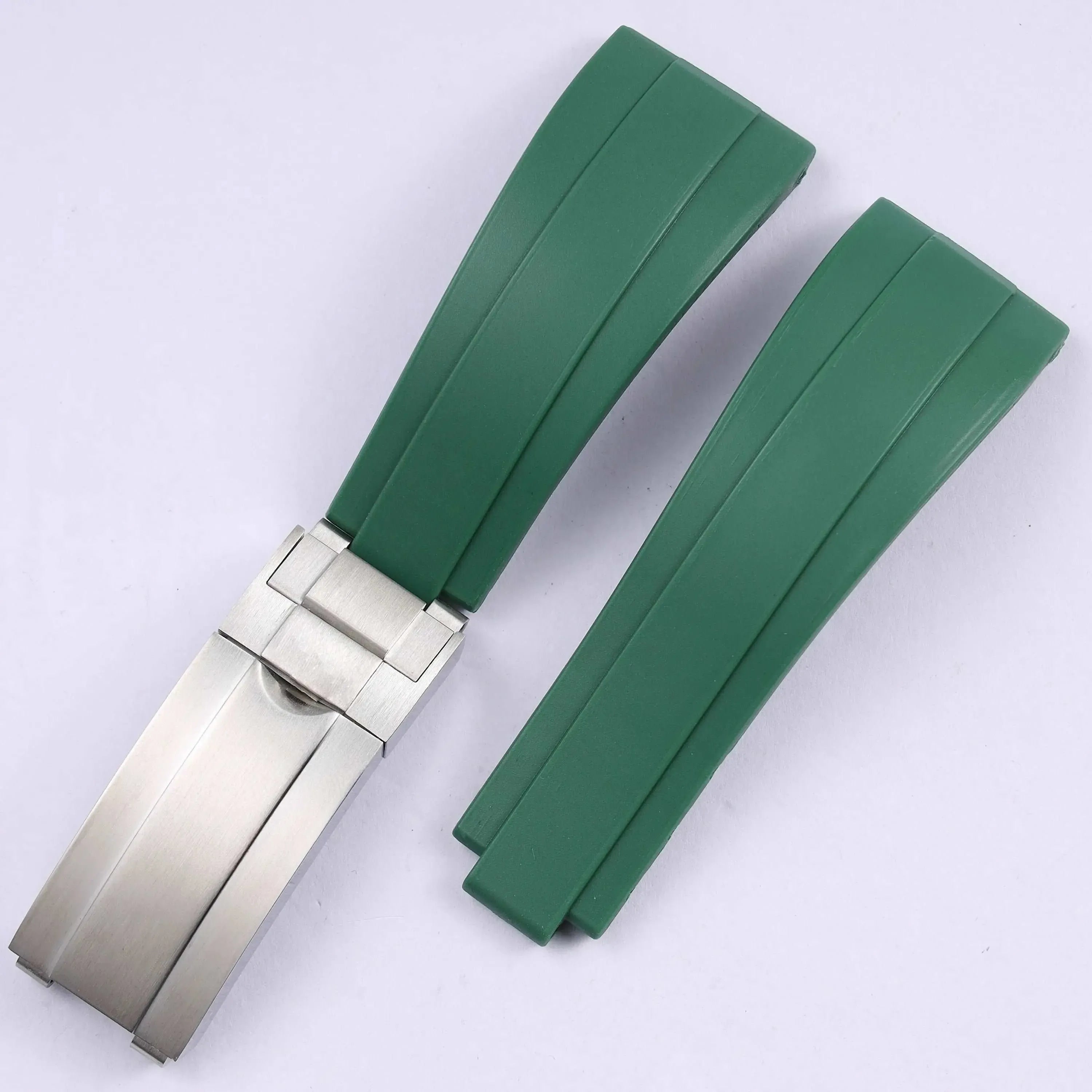 Rubber Watch Strap 18mm 19mm Glidelock Clasp – Compatible with Submariner