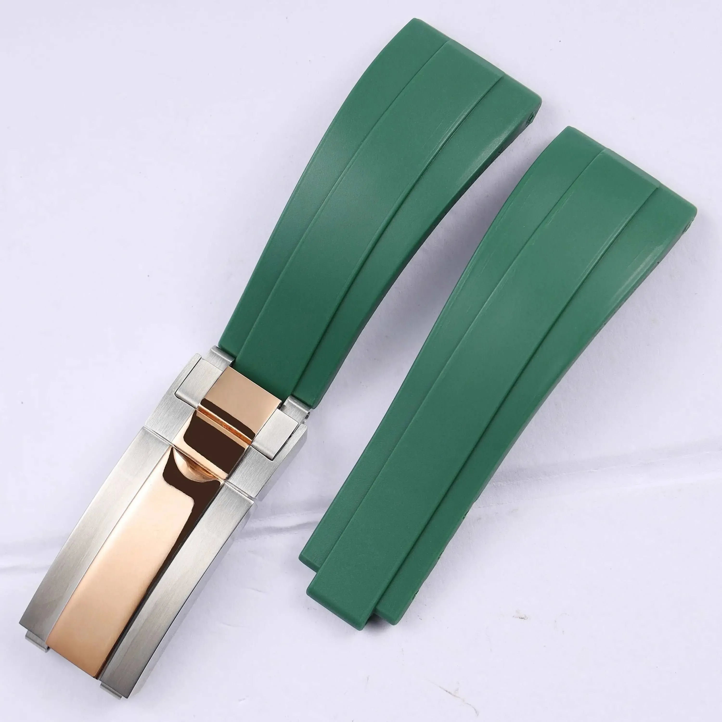 Rubber Watch Strap 18mm 19mm Glidelock Clasp – Compatible with Submariner