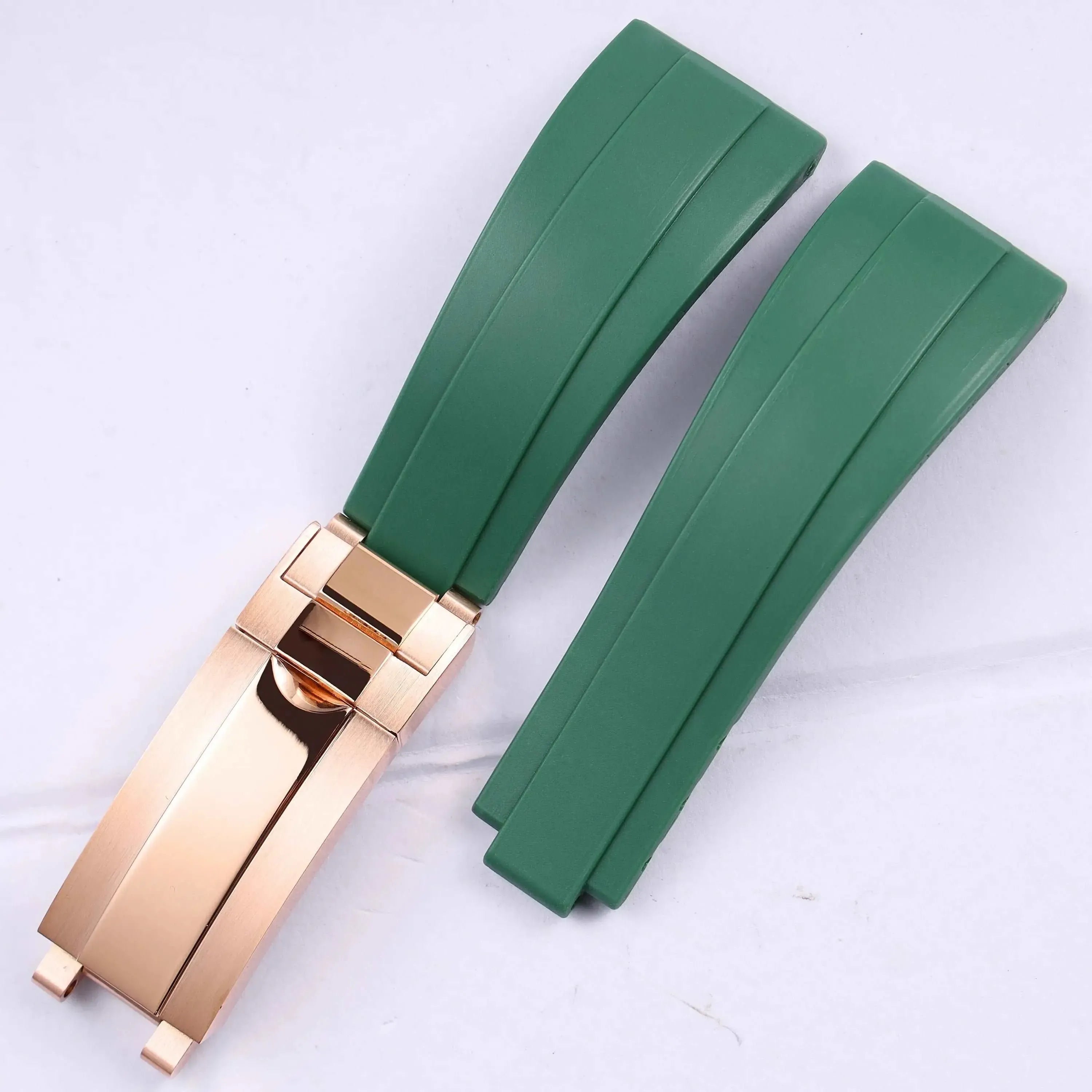Rubber Watch Strap 18mm 19mm Glidelock Clasp – Compatible with Submariner