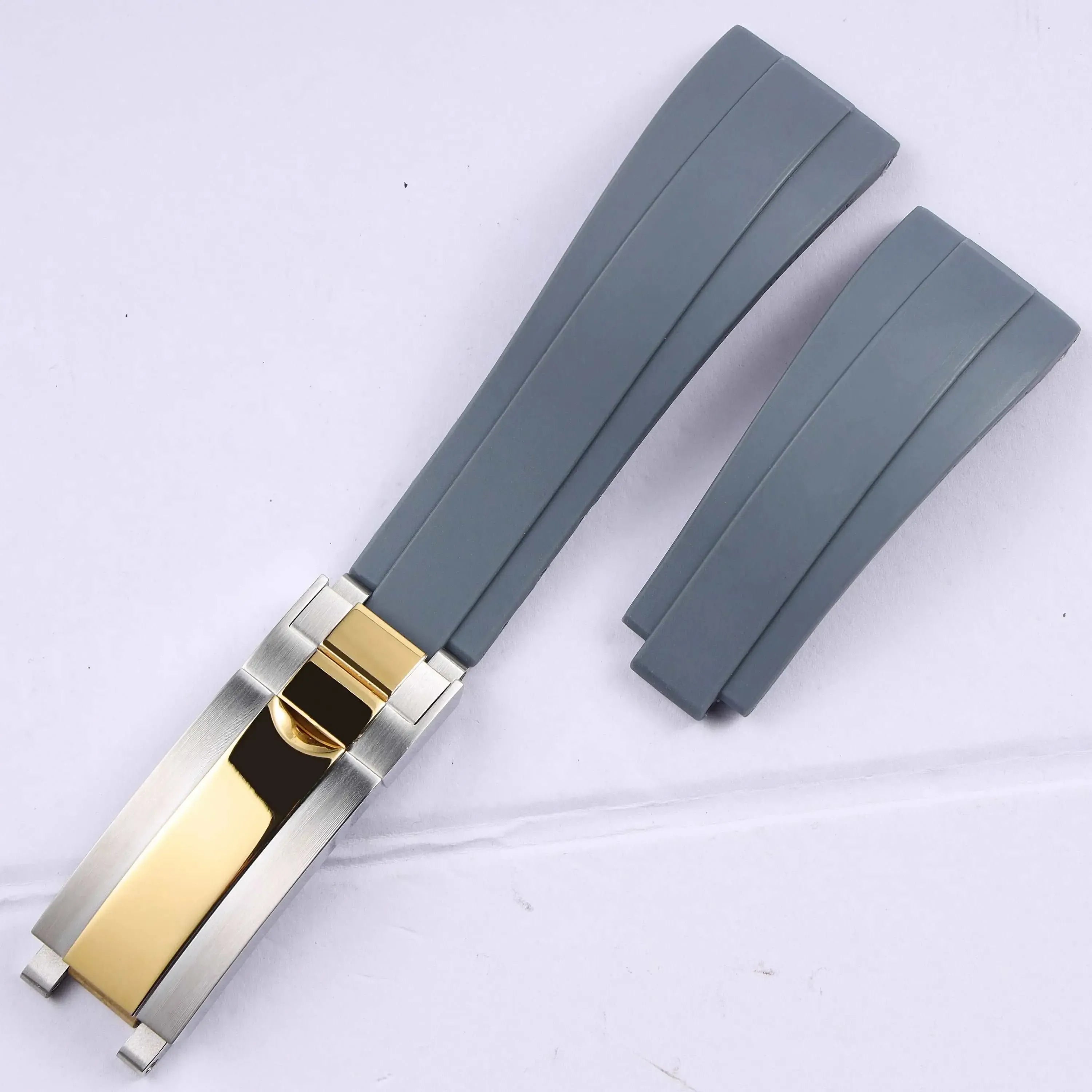 Rubber Watch Strap 18mm 19mm Glidelock Clasp – Compatible with Submariner