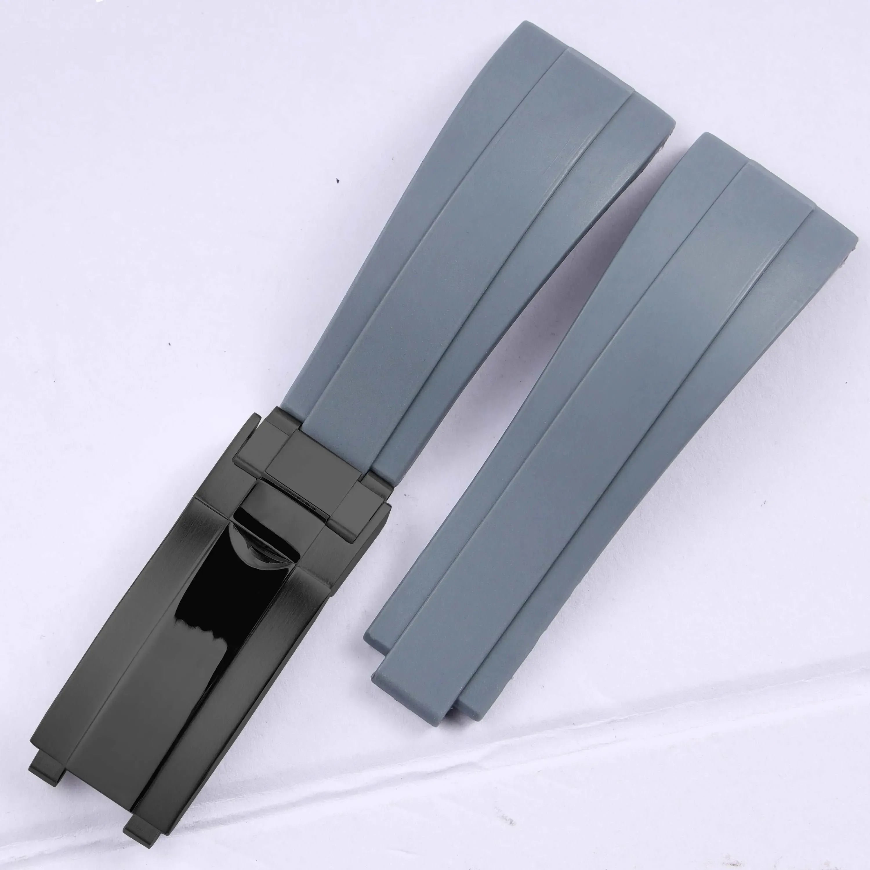 Rubber Watch Strap 18mm 19mm Glidelock Clasp – Compatible with Submariner