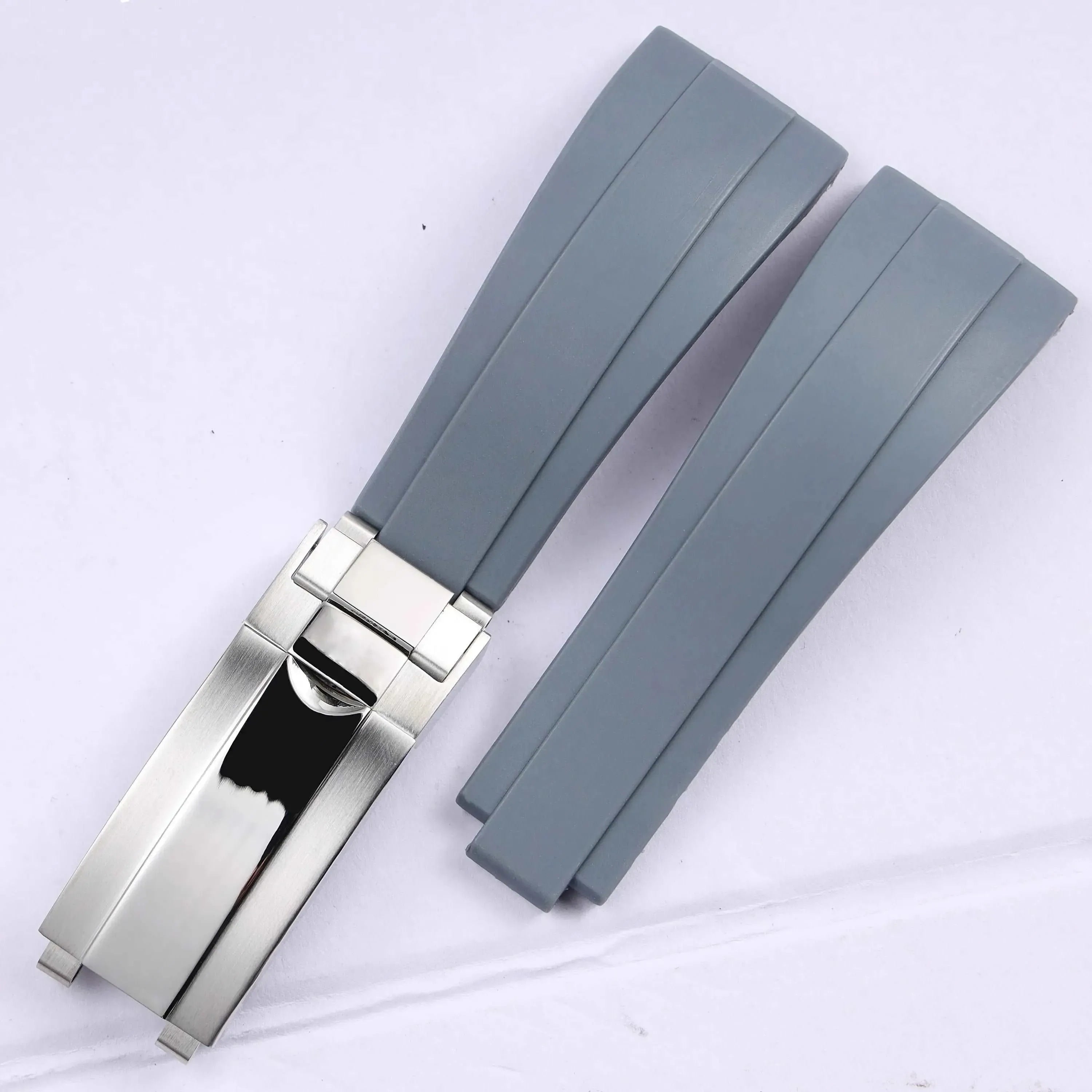 Rubber Watch Strap 18mm 19mm Glidelock Clasp – Compatible with Submariner