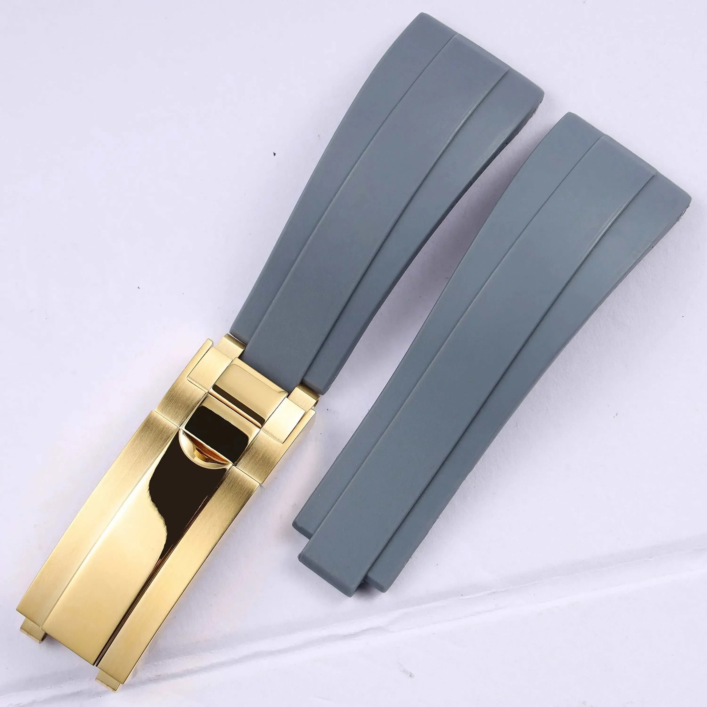 Rubber Watch Strap 18mm 19mm Glidelock Clasp – Compatible with Submariner
