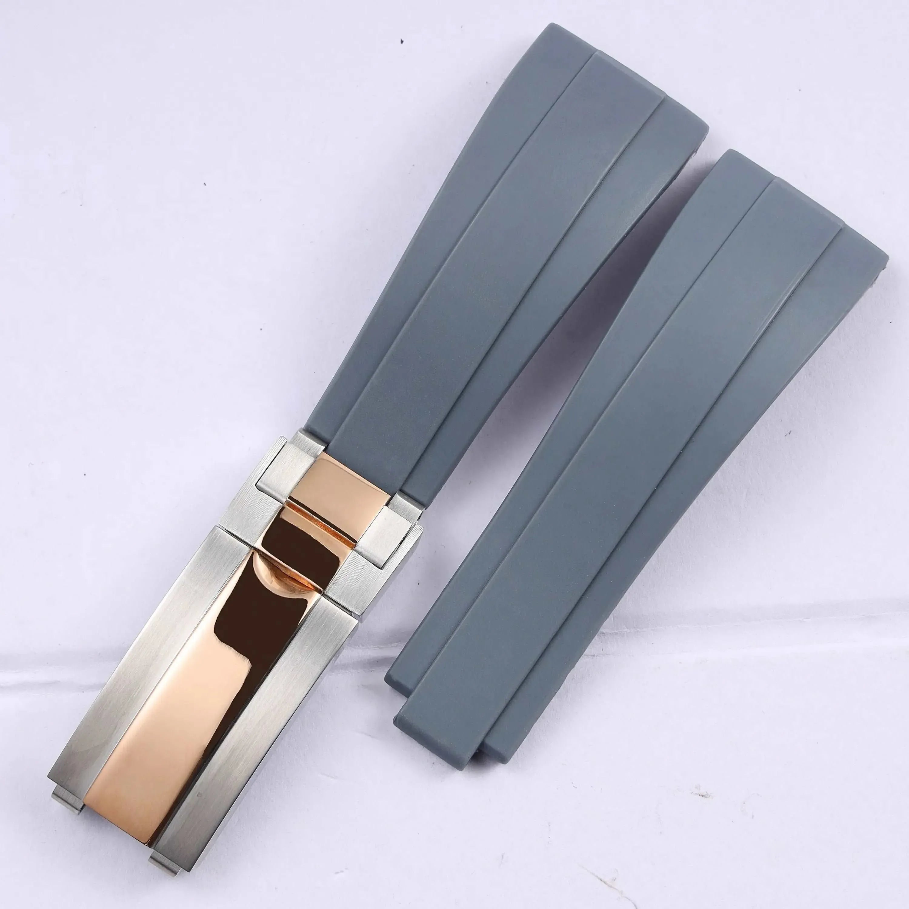 Rubber Watch Strap 18mm 19mm Glidelock Clasp – Compatible with Submariner