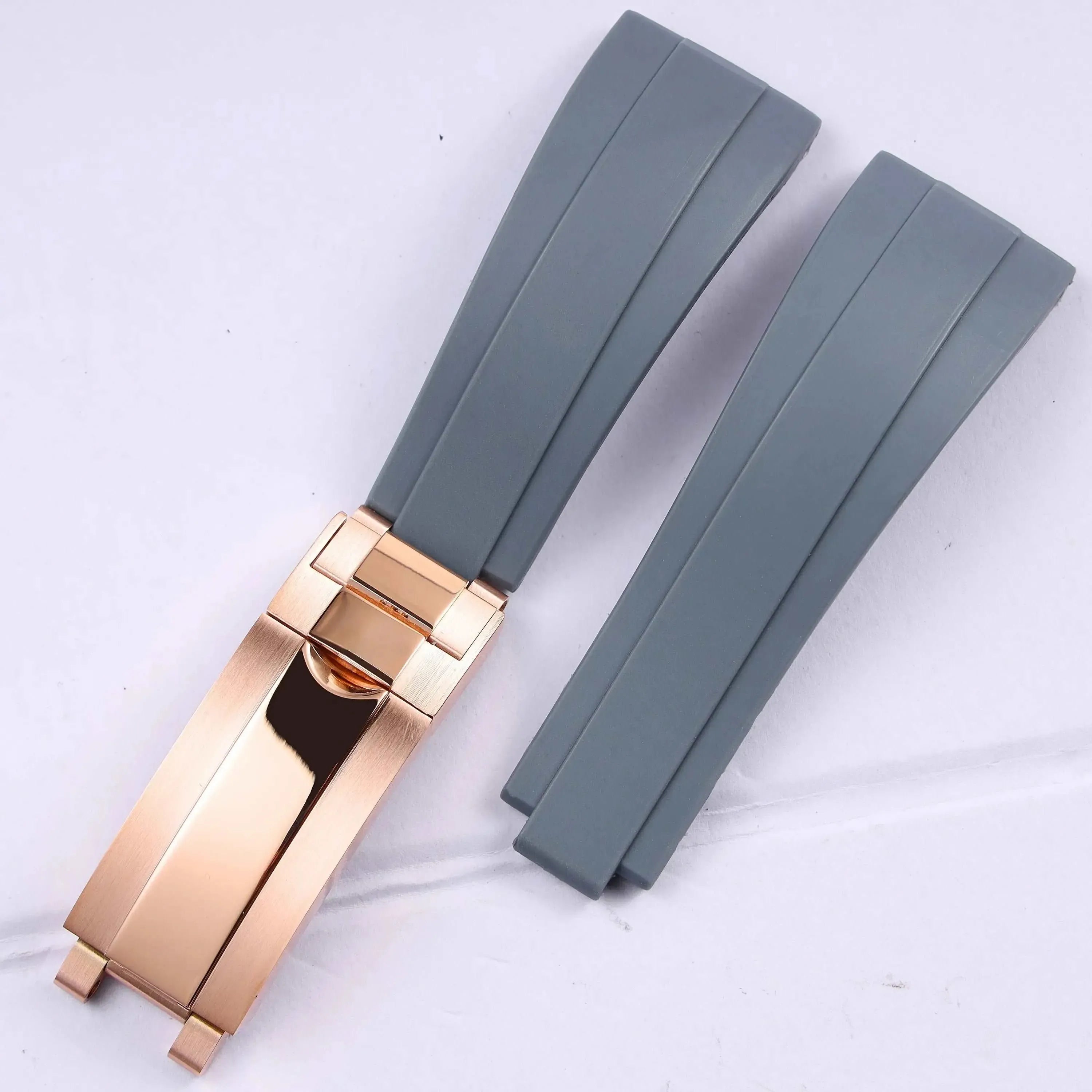 Rubber Watch Strap 18mm 19mm Glidelock Clasp – Compatible with Submariner
