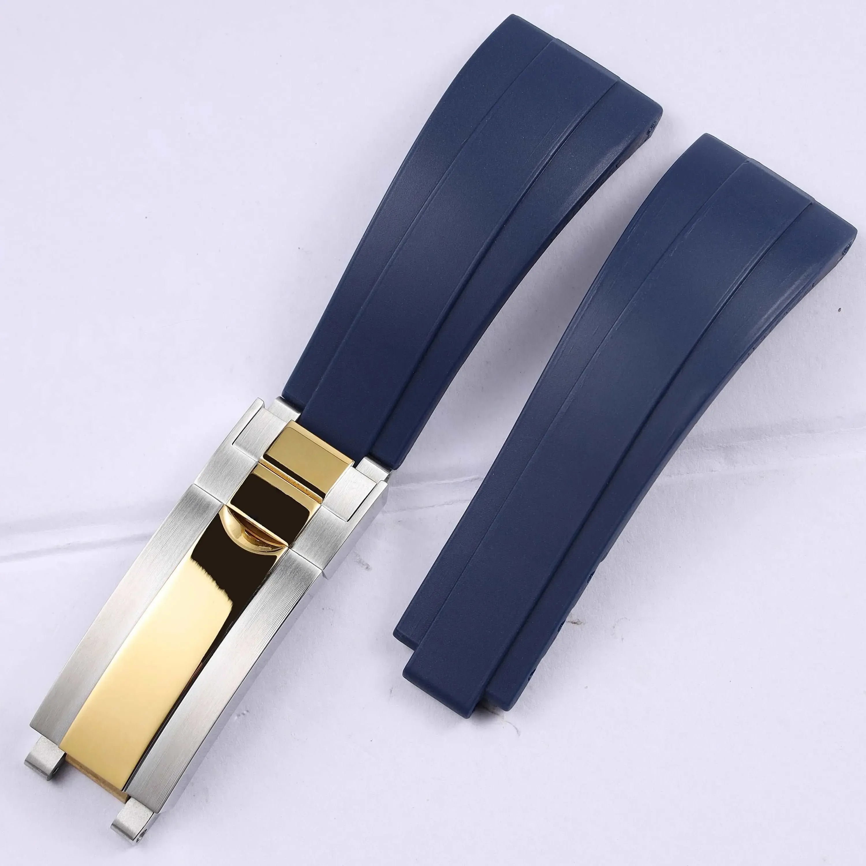 Rubber Watch Strap 18mm 19mm Glidelock Clasp – Compatible with Submariner