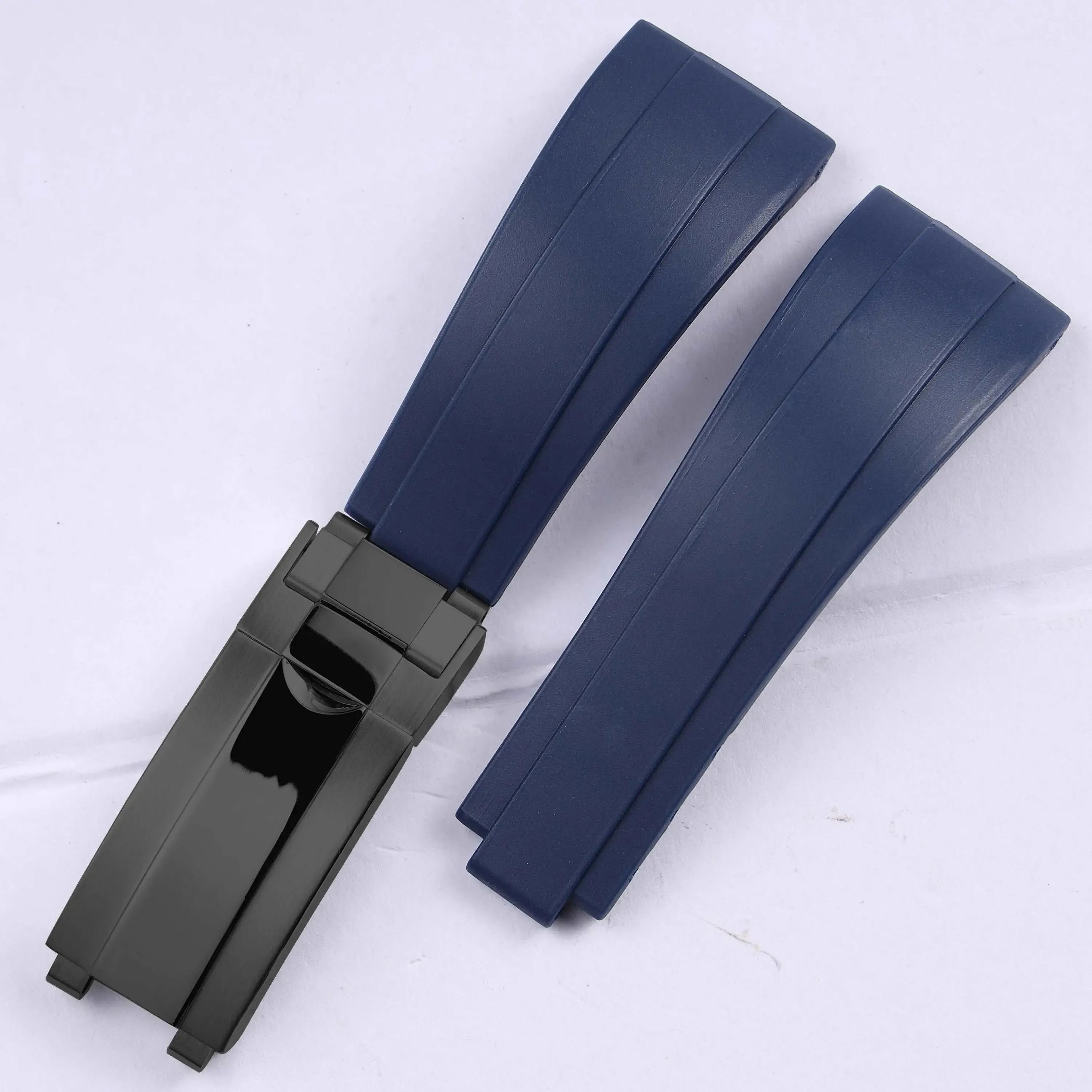 Rubber Watch Strap 18mm 19mm Glidelock Clasp – Compatible with Submariner