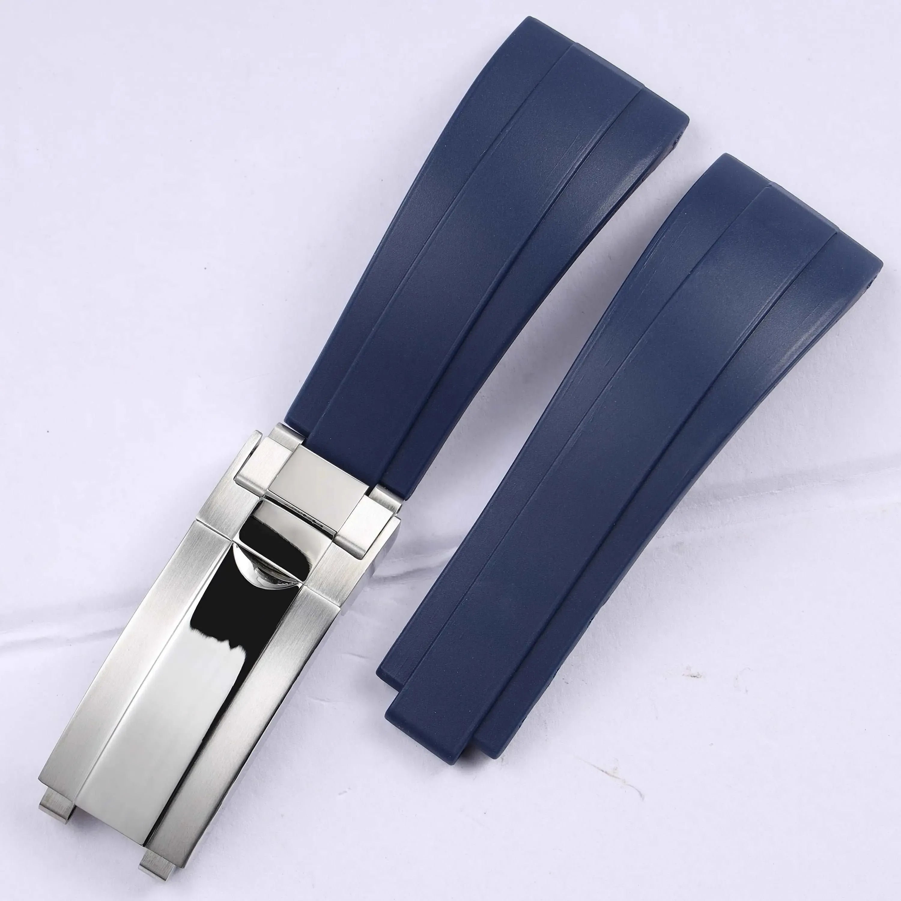 Rubber Watch Strap 18mm 19mm Glidelock Clasp – Compatible with Submariner