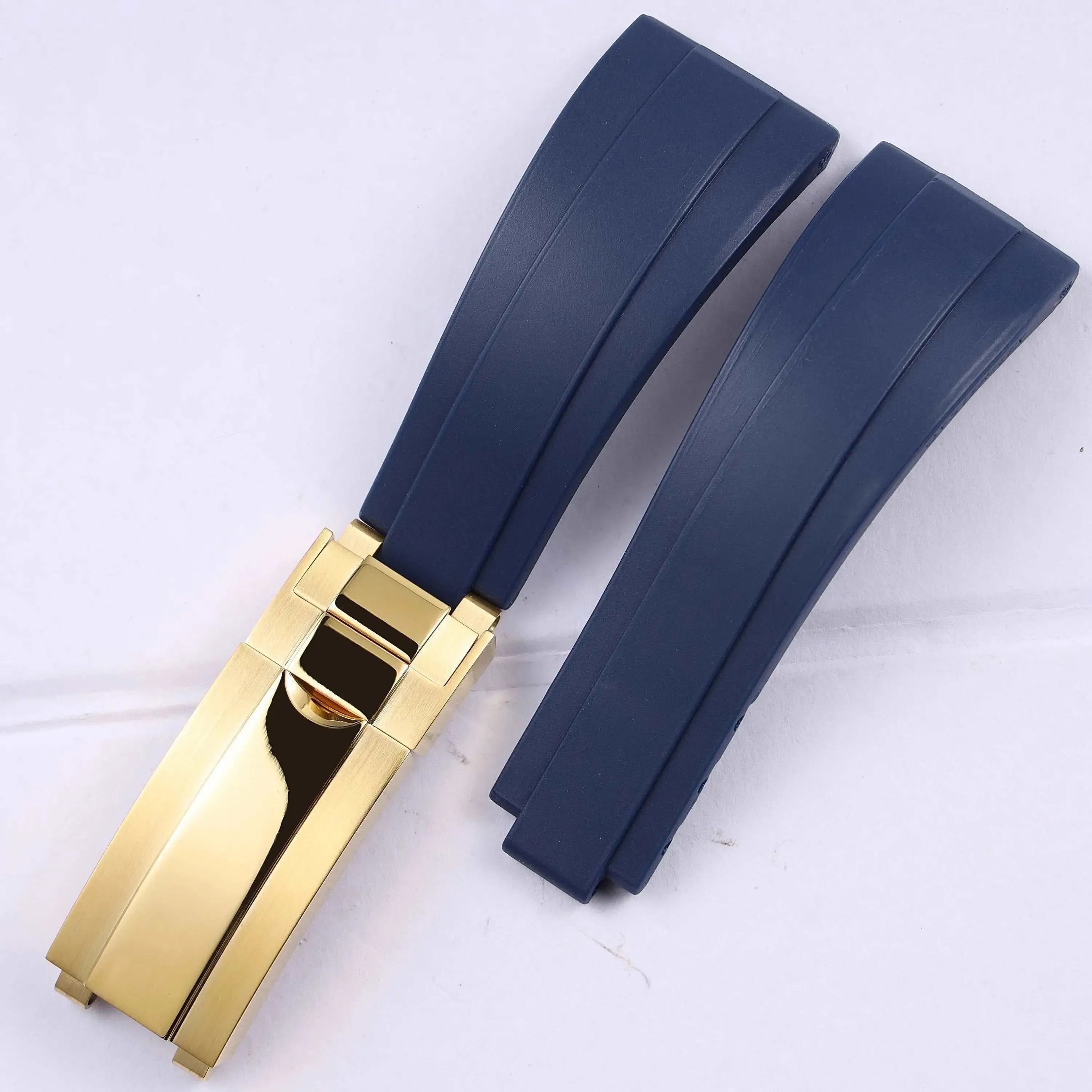 Rubber Watch Strap 18mm 19mm Glidelock Clasp – Compatible with Submariner