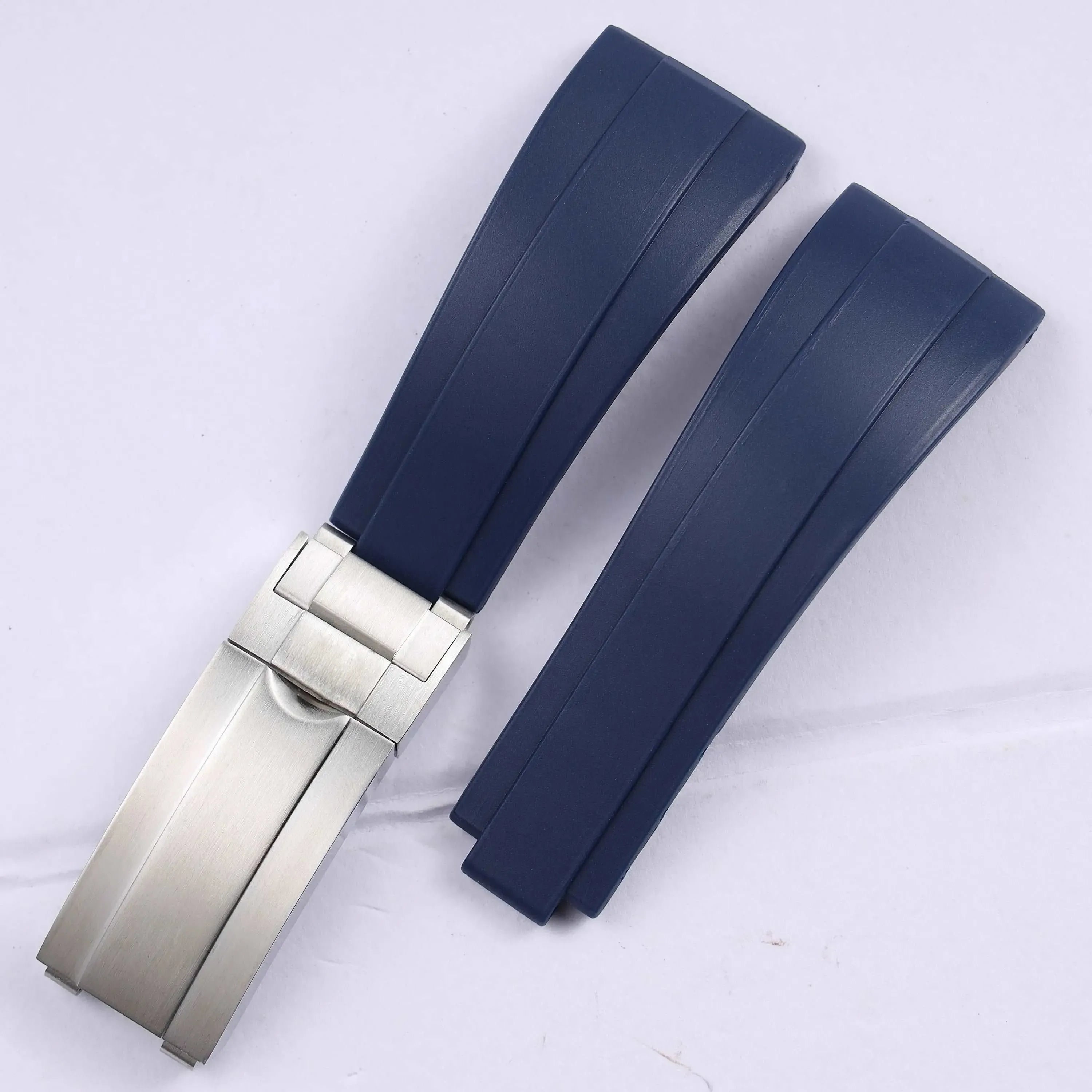 Rubber Watch Strap 18mm 19mm Glidelock Clasp – Compatible with Submariner