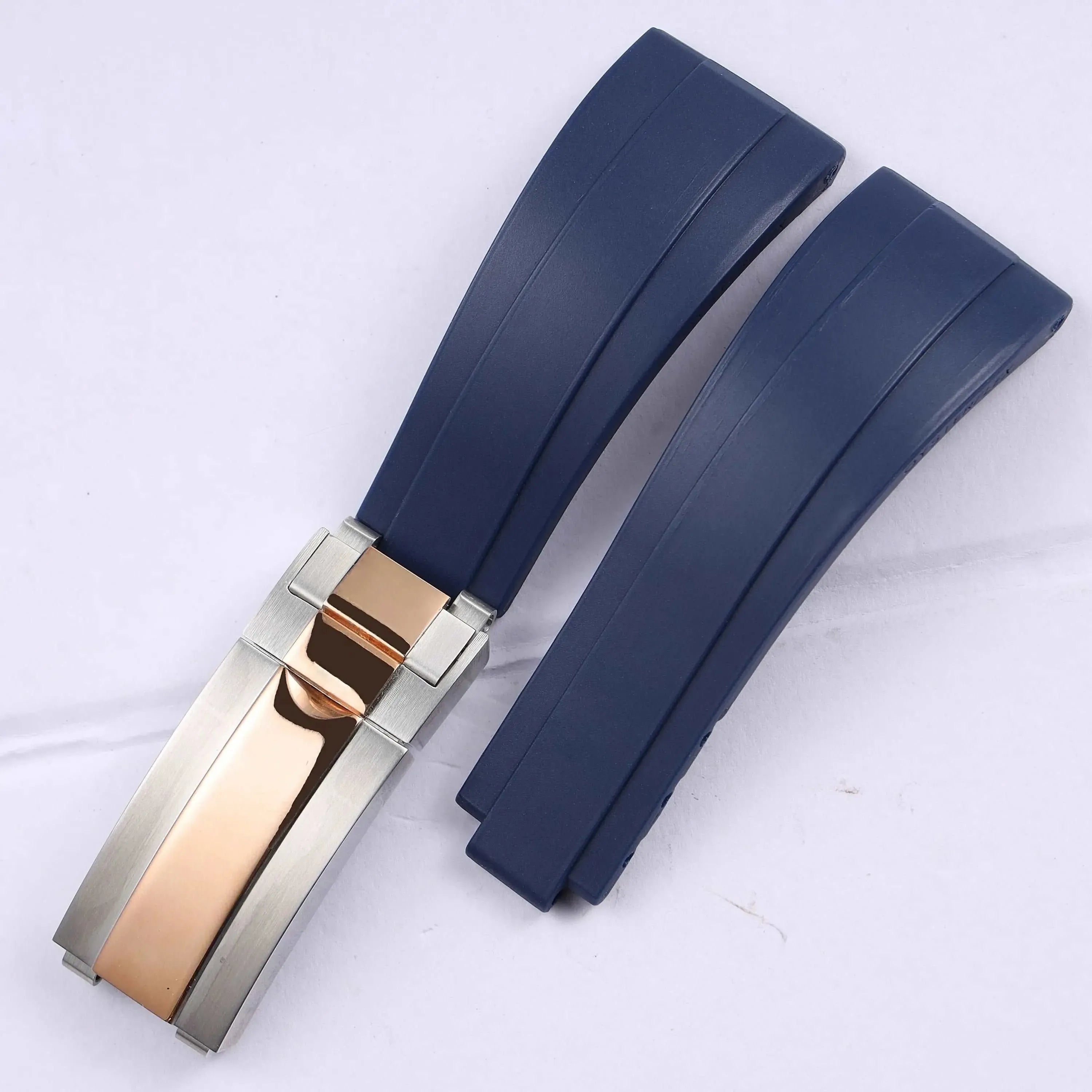 Rubber Watch Strap 18mm 19mm Glidelock Clasp – Compatible with Submariner