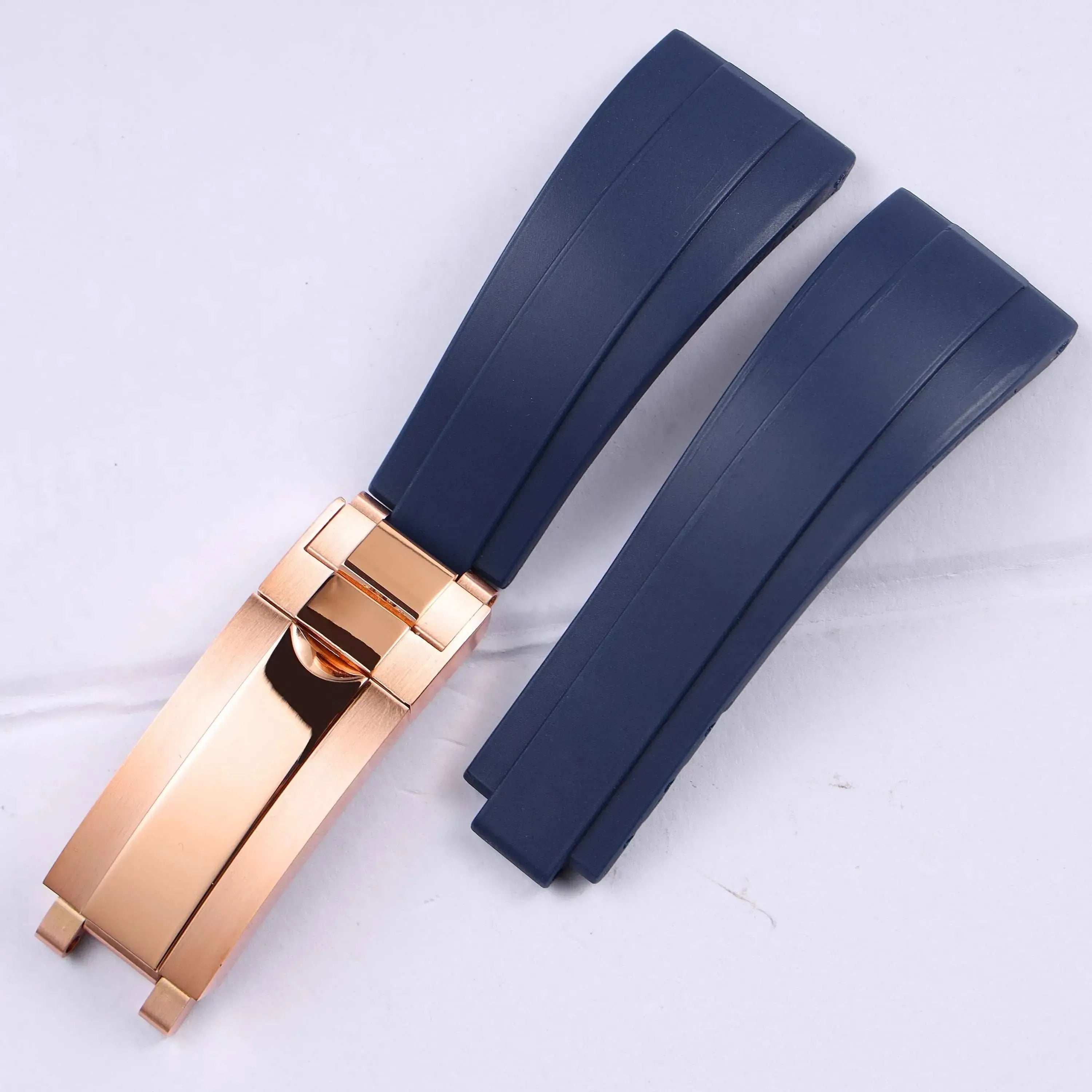 Rubber Watch Strap 18mm 19mm Glidelock Clasp – Compatible with Submariner