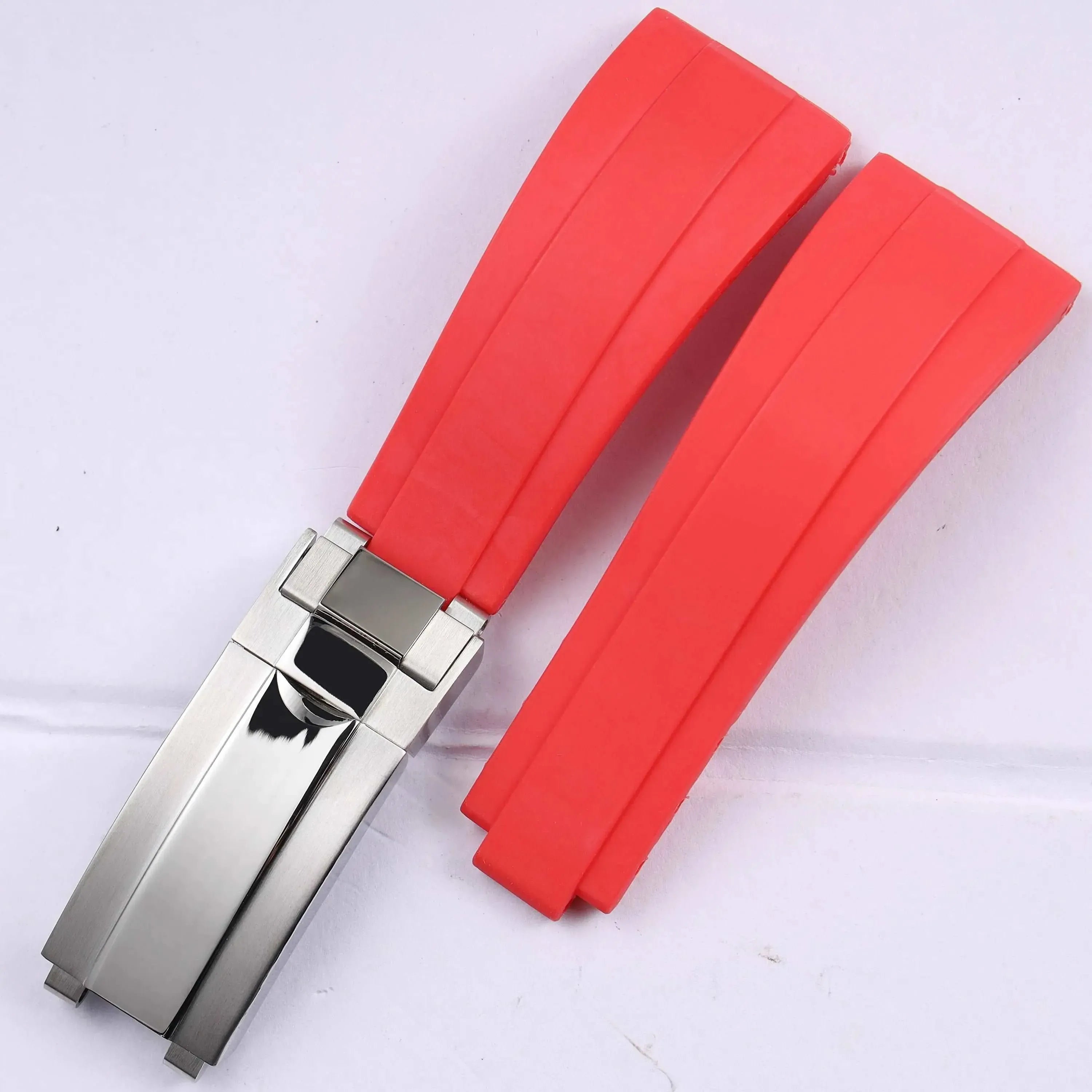 Rubber Watch Strap 18mm 19mm Glidelock Clasp – Compatible with Submariner