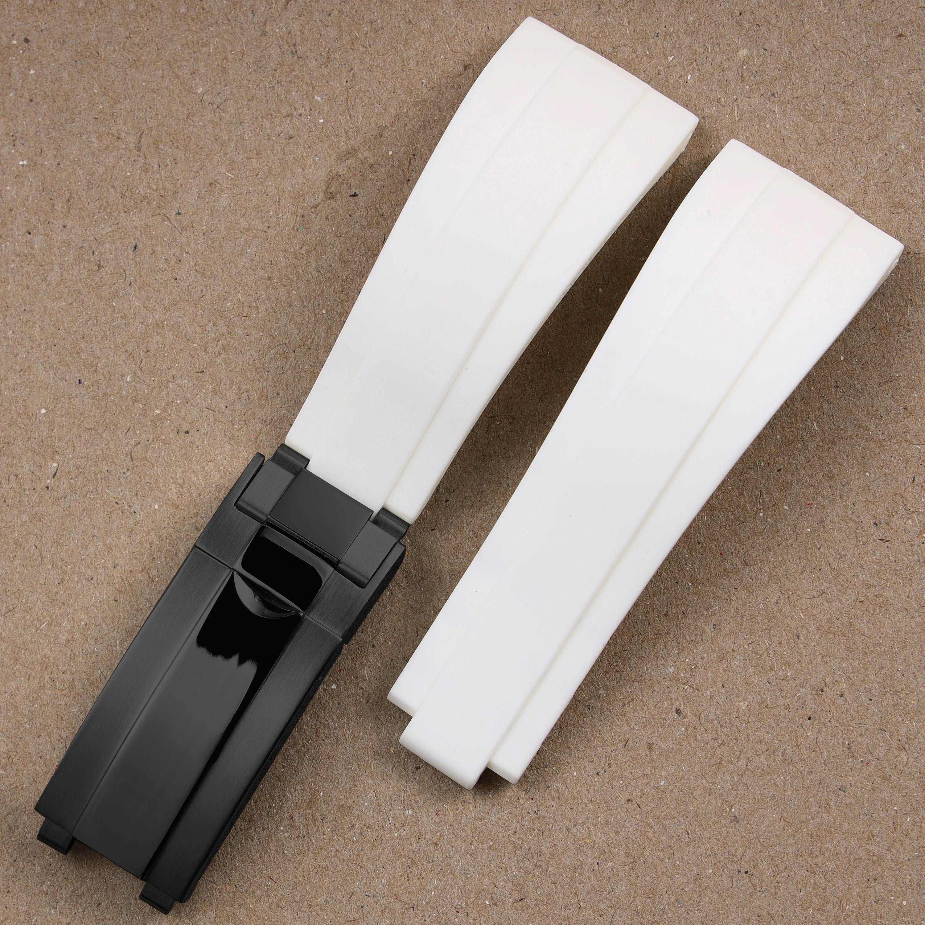 Rubber Watch Strap 18mm 19mm Glidelock Clasp – Compatible with Submariner