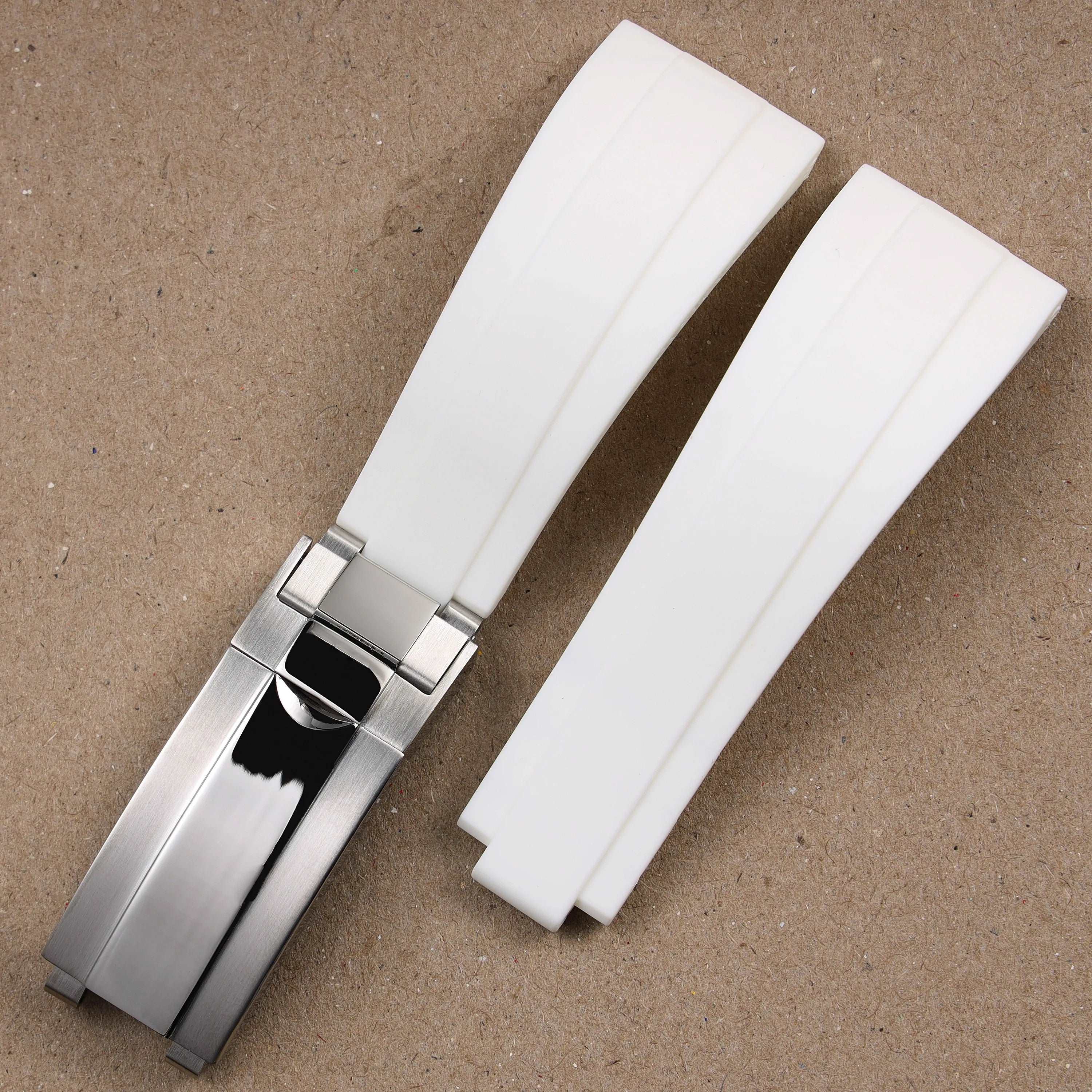 Rubber Watch Strap 18mm 19mm Glidelock Clasp – Compatible with Submariner