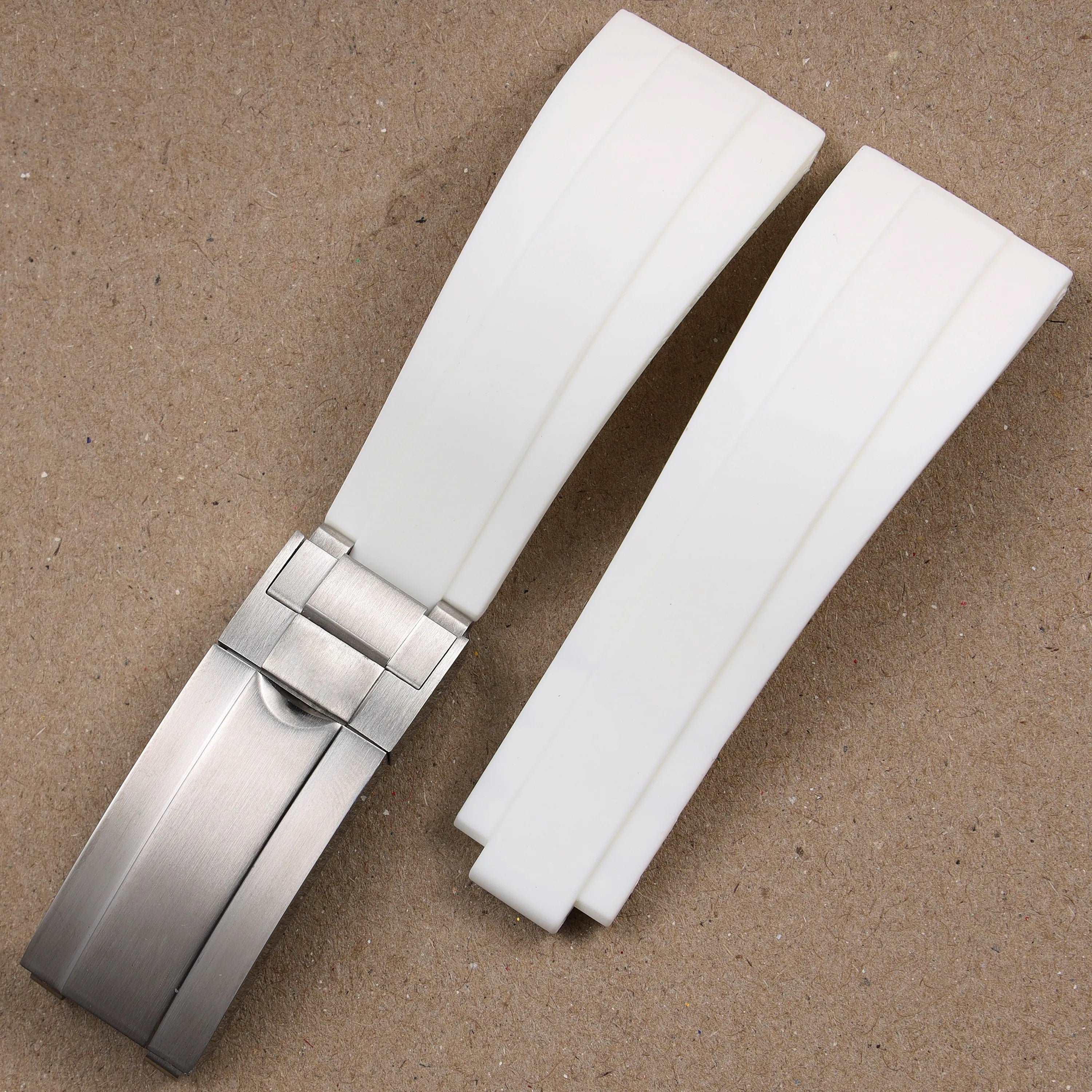 Rubber Watch Strap 18mm 19mm Glidelock Clasp – Compatible with Submariner