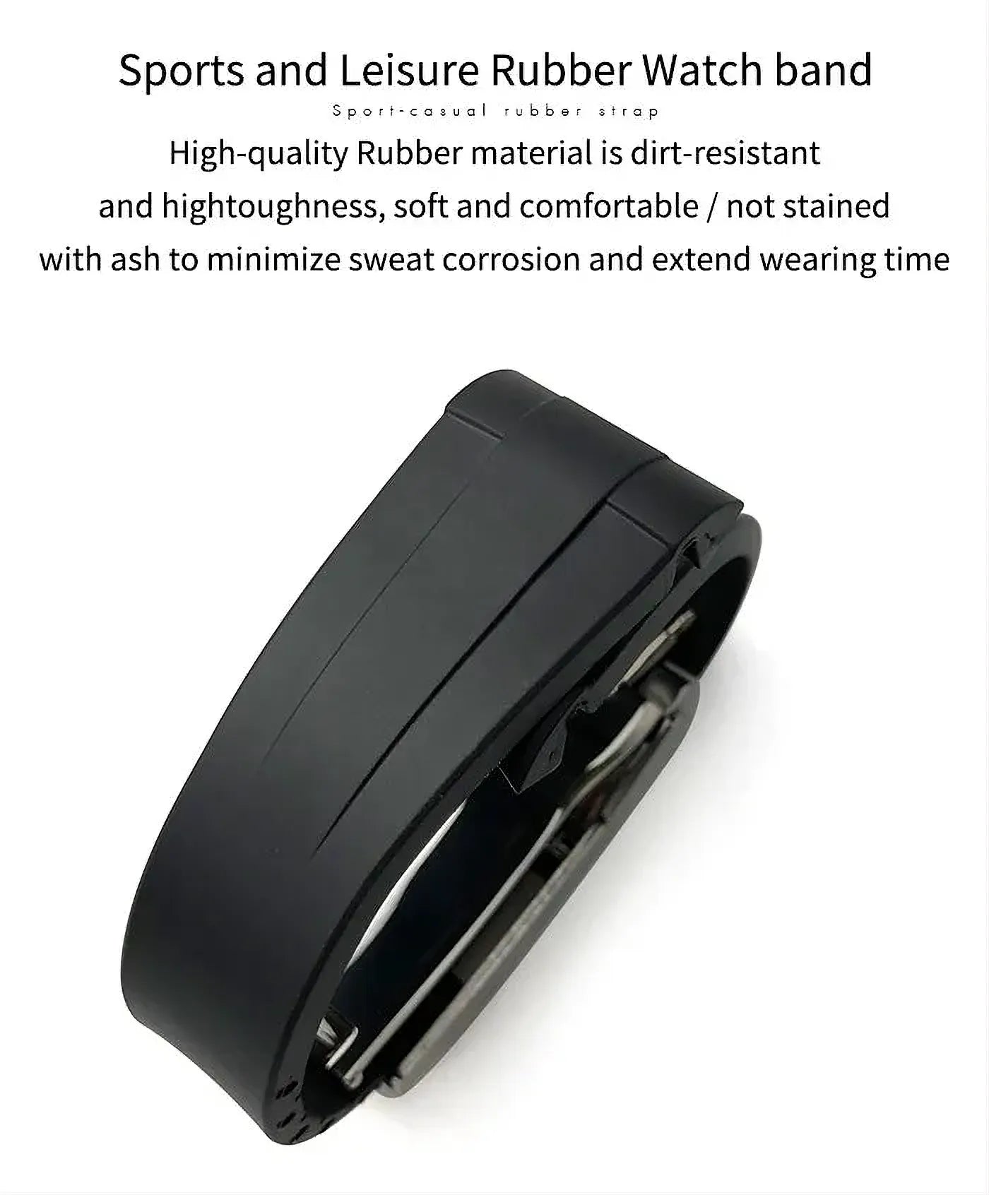 18mm Curved-End Rubber Watch Strap Compatible with Rolex-Watch Bands-VivaStraps-Viva Timepiece