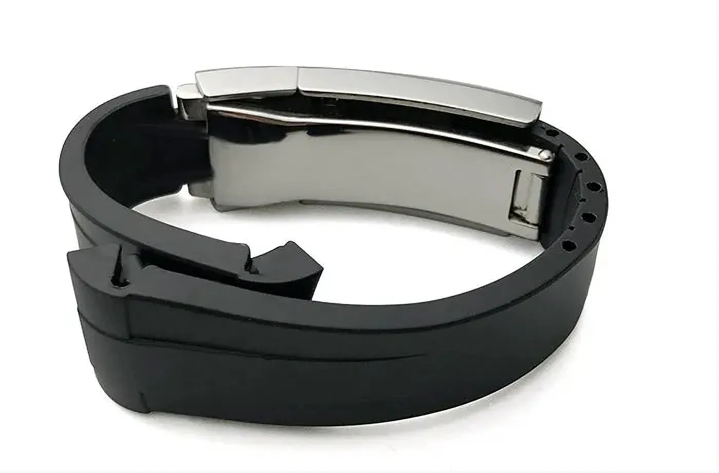 18mm Curved-End Rubber Watch Strap Compatible with Rolex-Watch Bands-VivaStraps-Viva Timepiece