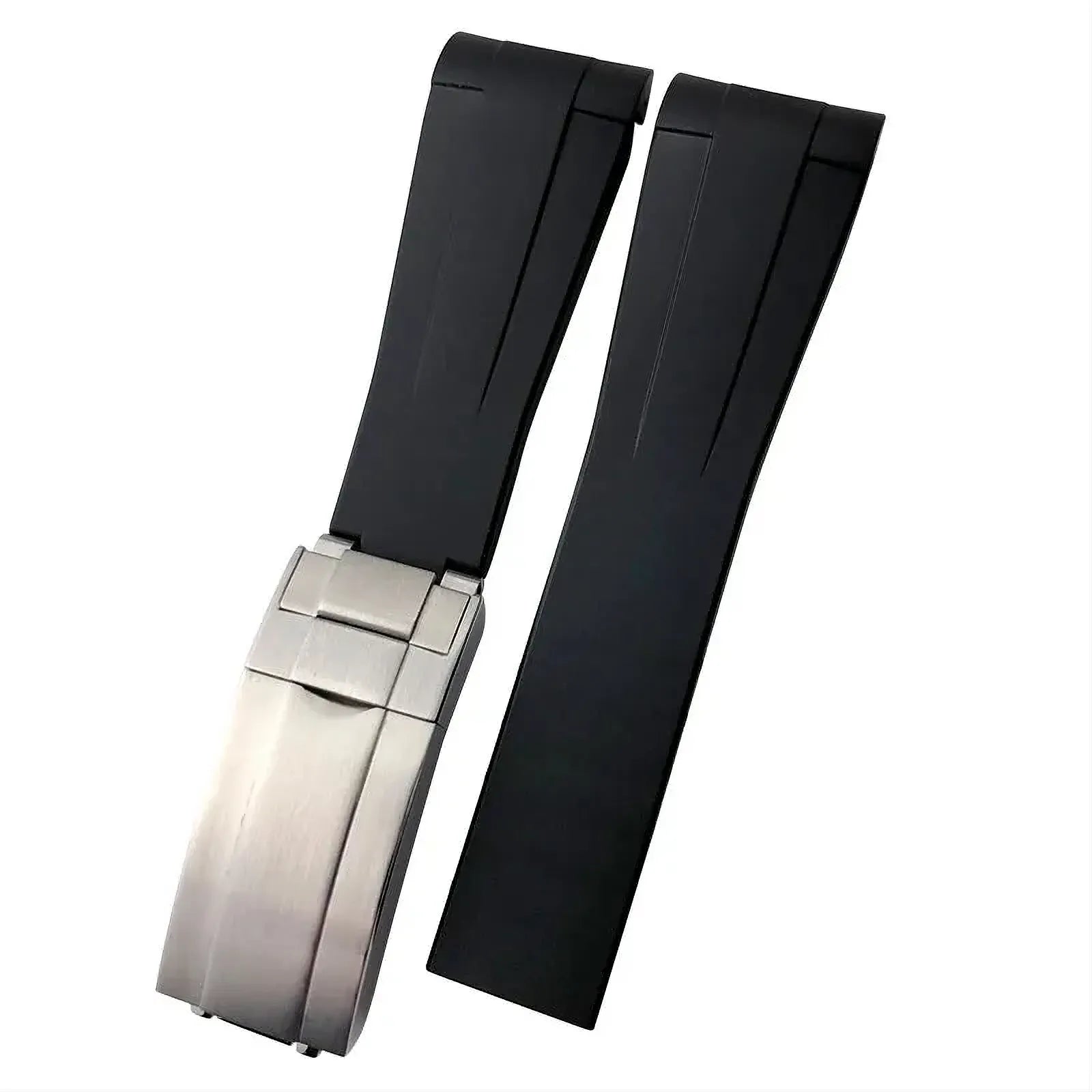 18mm Curved-End Rubber Watch Strap Compatible with Rolex-Watch Bands-VivaStraps-Viva Timepiece