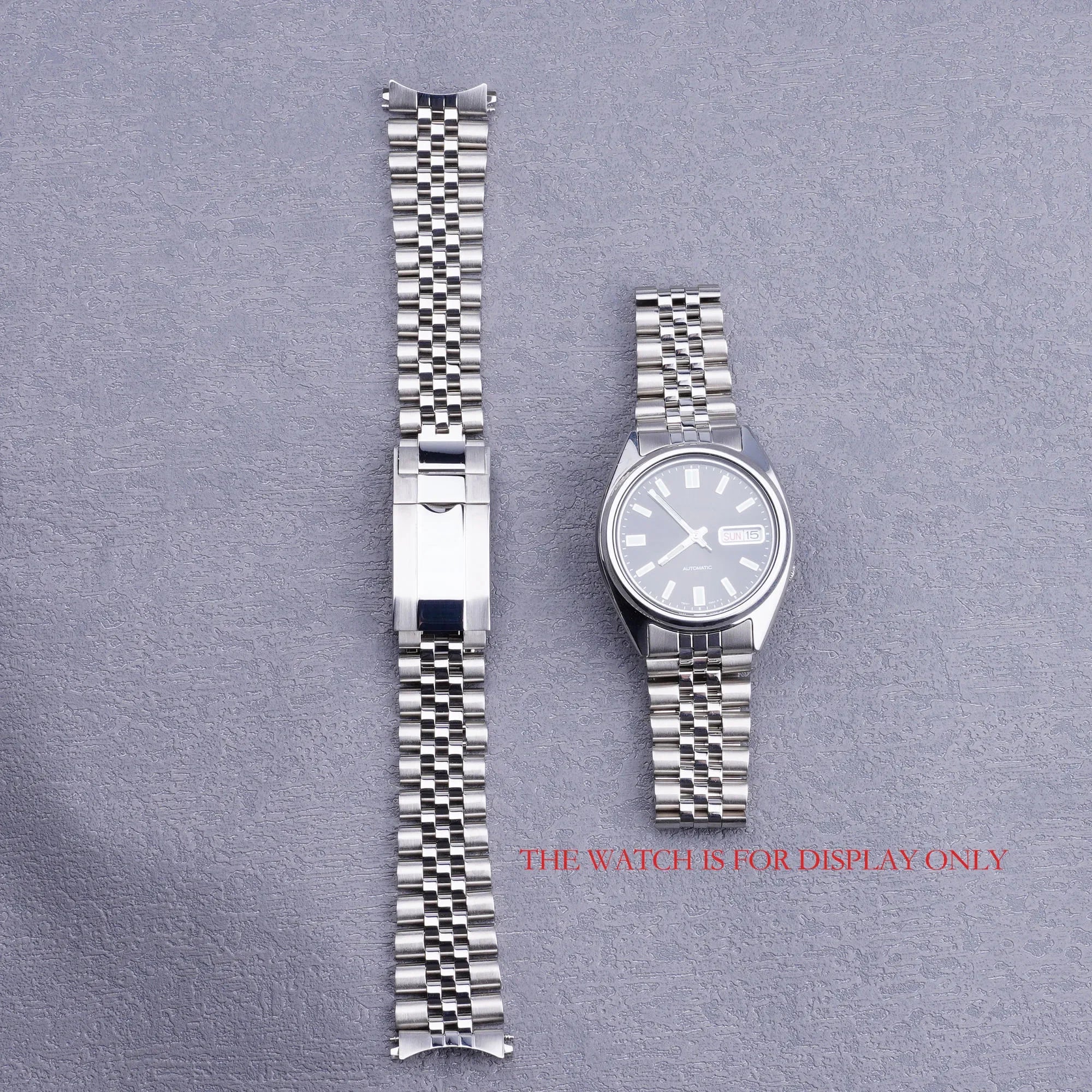 19mm Jubilee Bracelet Compatible with Seiko 5 SNXS – Curved End-ChronoCraft-Viva Timepiece