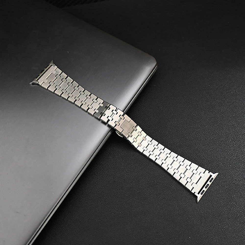 Stainless Steel Bracelet Band Compatible with Apple Watch