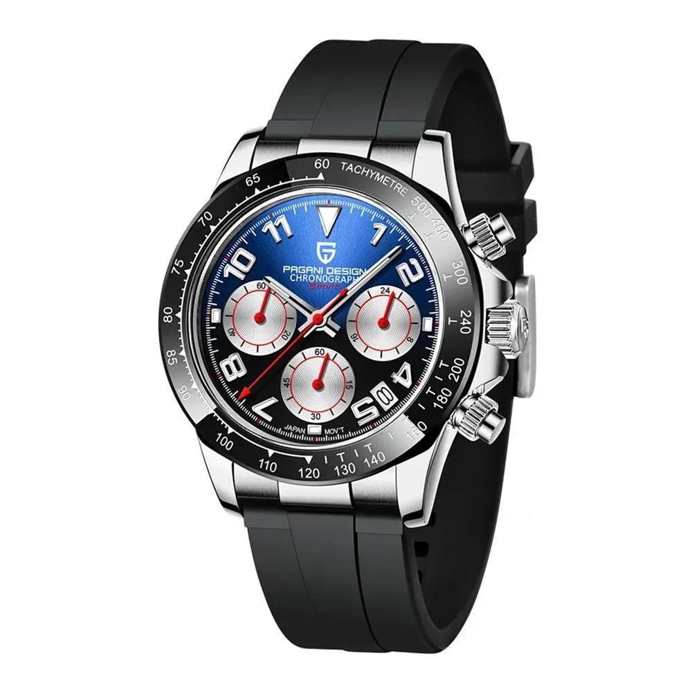 Pagani Design 40mm Quartz Sport Chronograph Watch – Sapphire Crystal, VK63 Movement-Pagani Design-Viva Timepiece