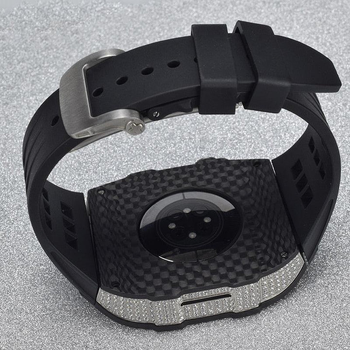 UC4559A Luxury Carbon Fiber CZ Cases for Apple Watch - Watch Accessories - Viva Timepiece