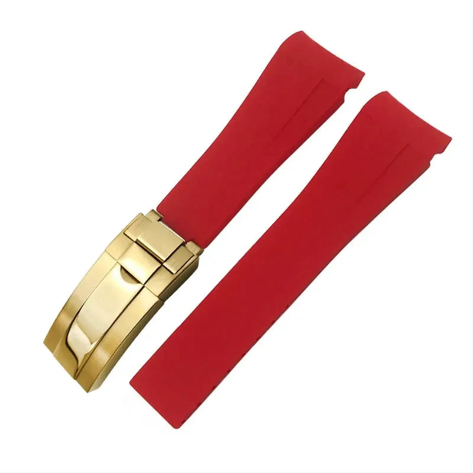 20mm Curved-End Rubber Watch Strap Compatible with Rolex-VivaStraps-Viva Timepiece