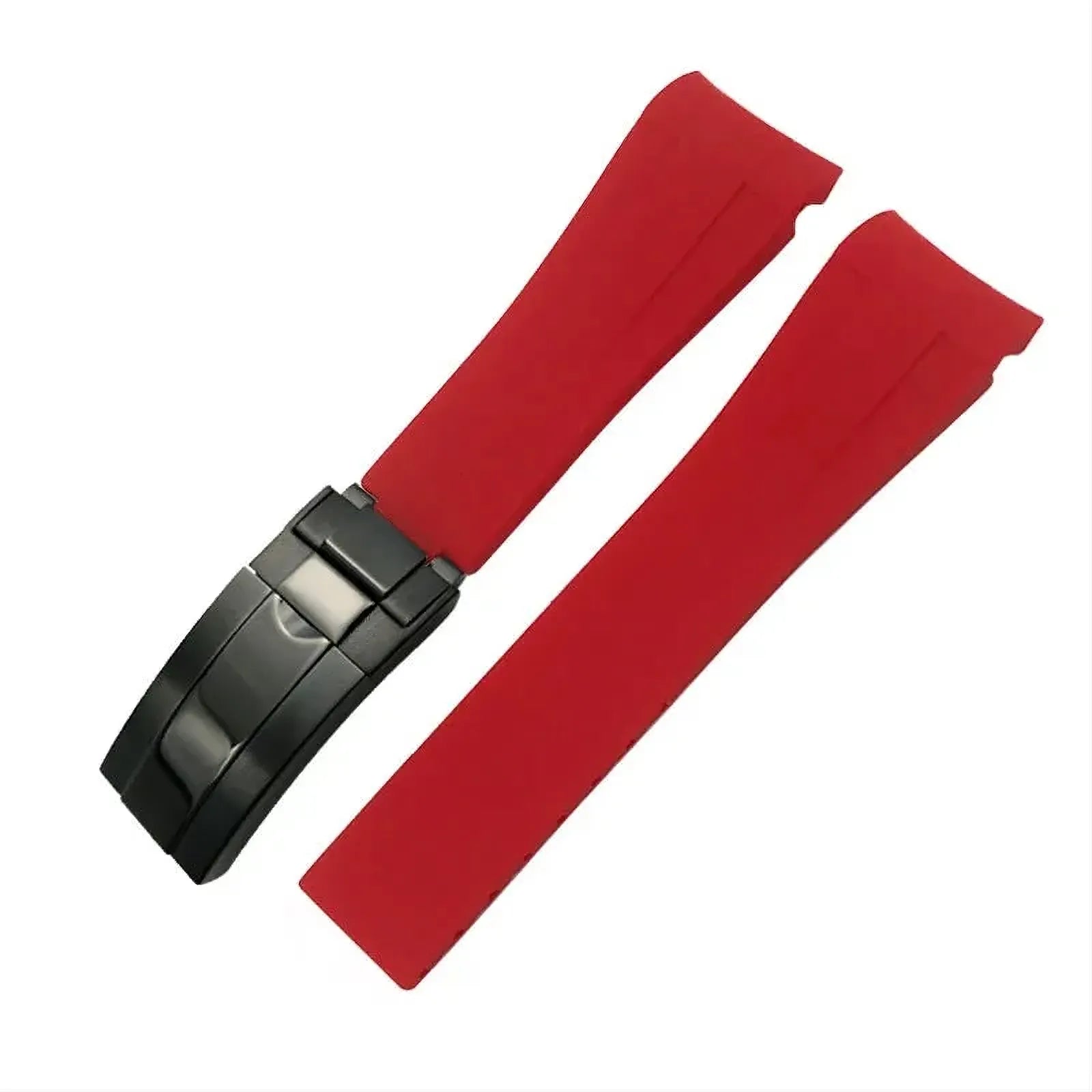 20mm Curved-End Rubber Watch Strap Compatible with Rolex-VivaStraps-Viva Timepiece