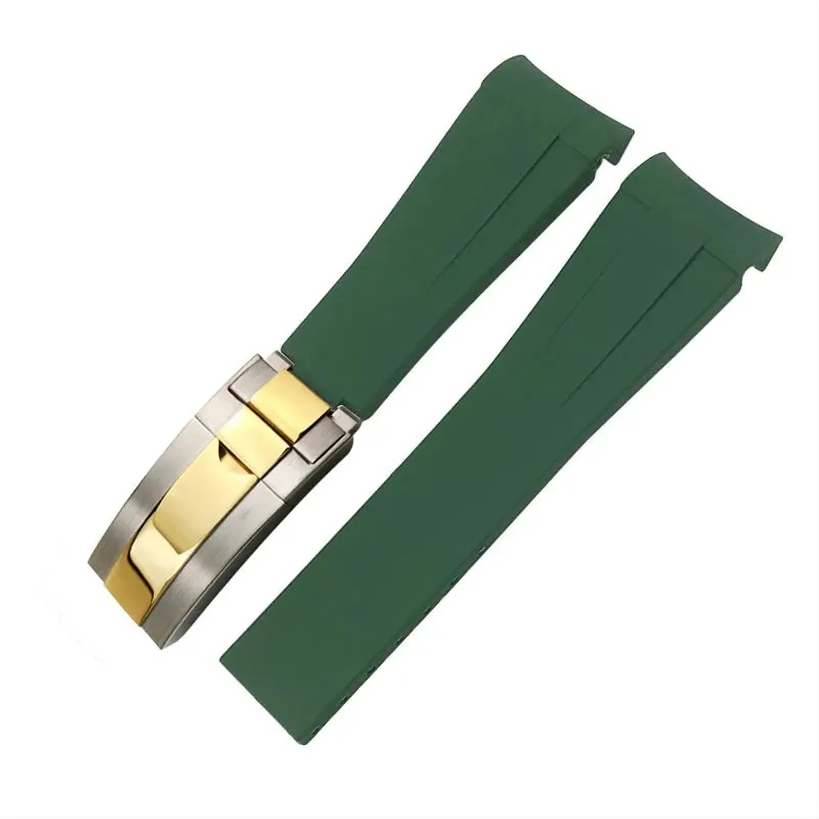 20mm Curved-End Rubber Watch Strap Compatible with Rolex-VivaStraps-Viva Timepiece